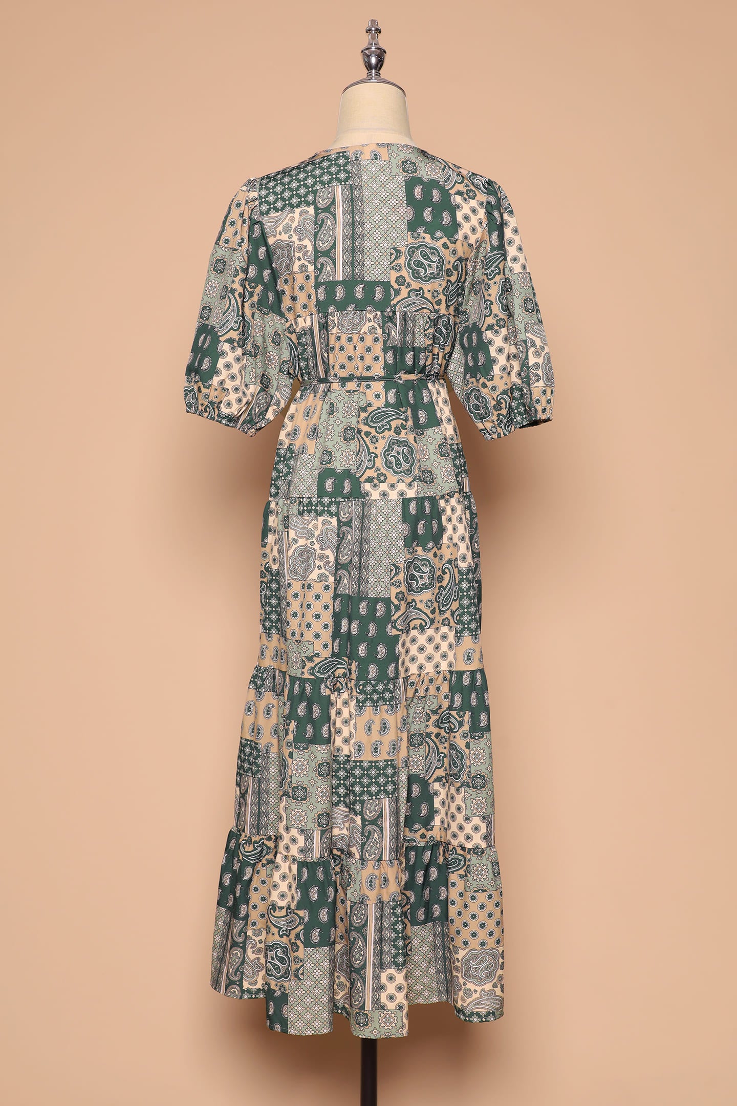 PO - Sydney Dress in Green Paisley