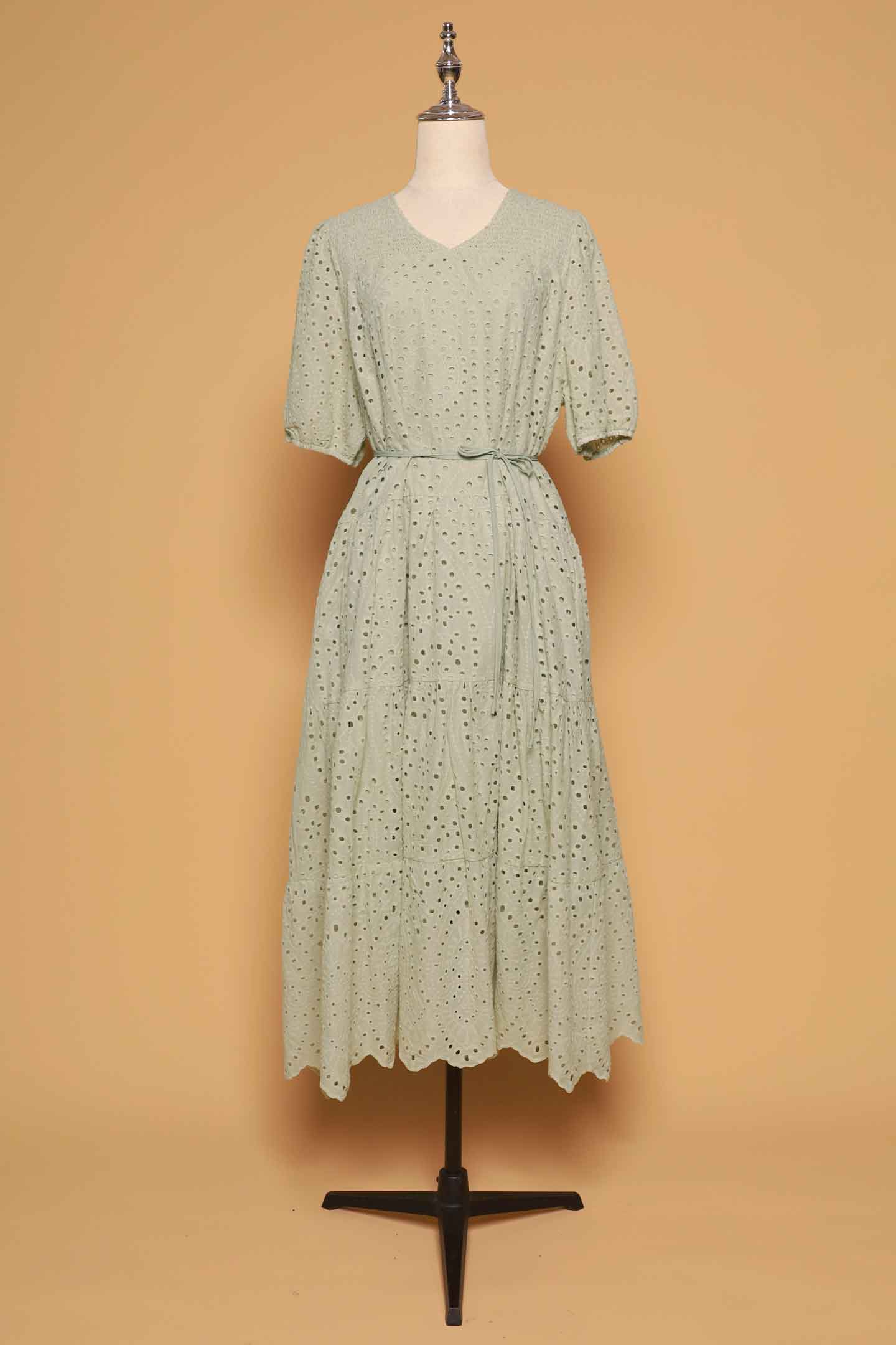 PO - Sydney Dress in Mint Green Crochet