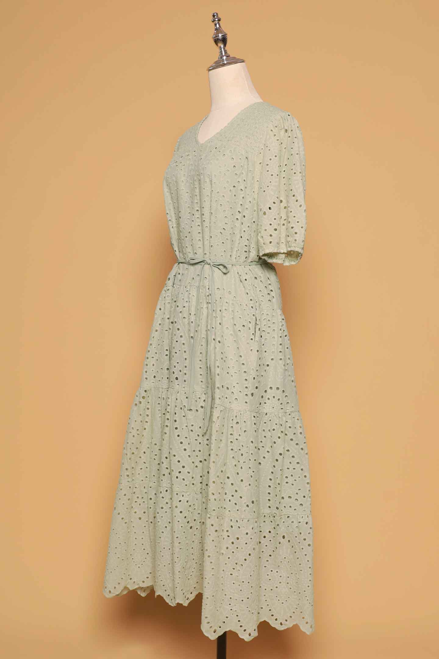 PO - Sydney Dress in Mint Green Crochet