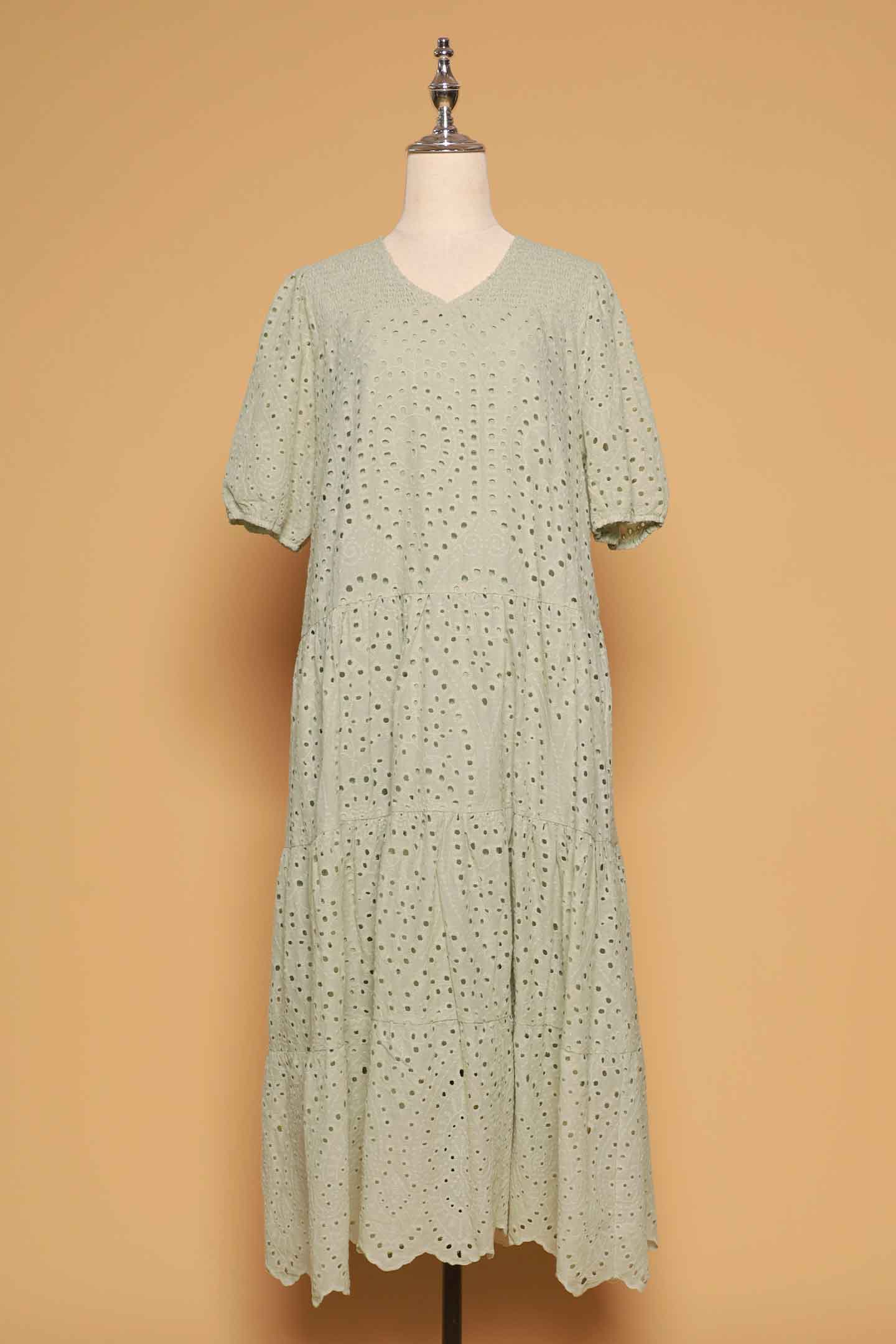 PO - Sydney Dress in Mint Green Crochet