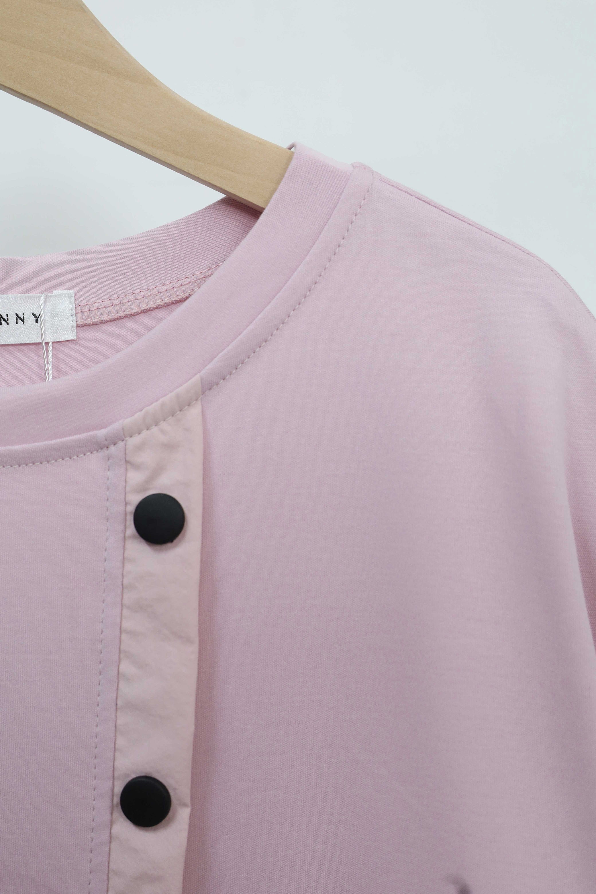 Easy By TE - Tammy Button Top in Pink