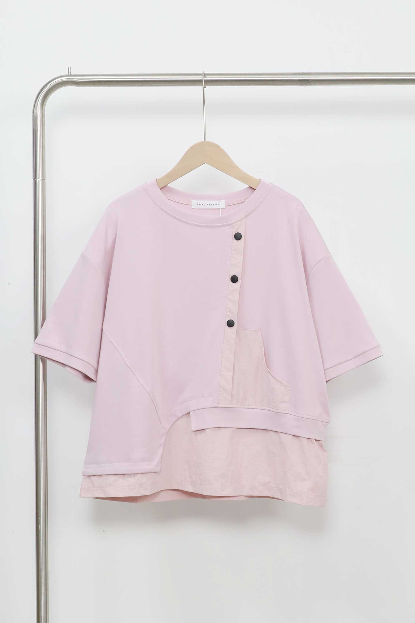 Easy By TE - Tammy Button Top in Pink