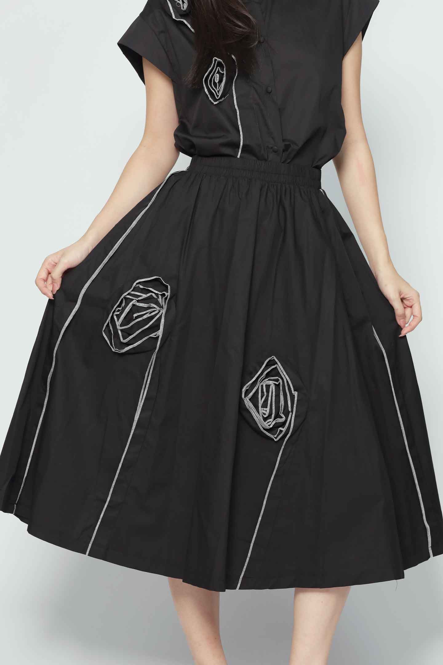 Backorders Tang Rosette 2 in 1 Top and Skirt Set