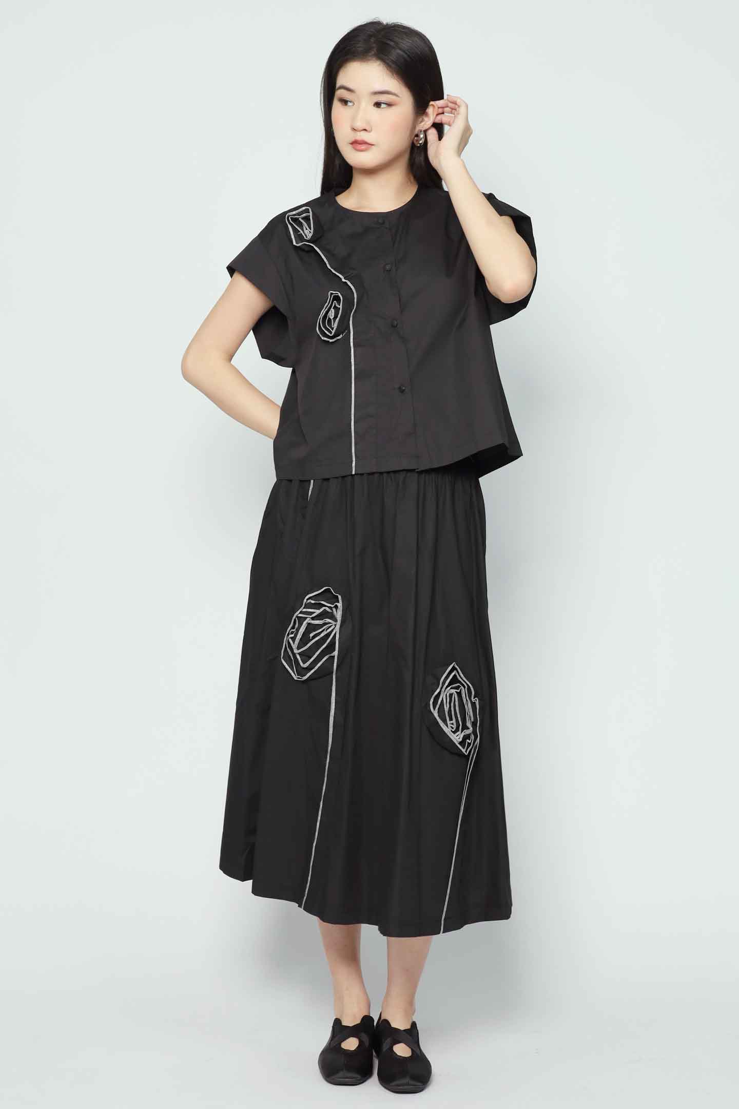 Backorders Tang Rosette 2 in 1 Top and Skirt Set