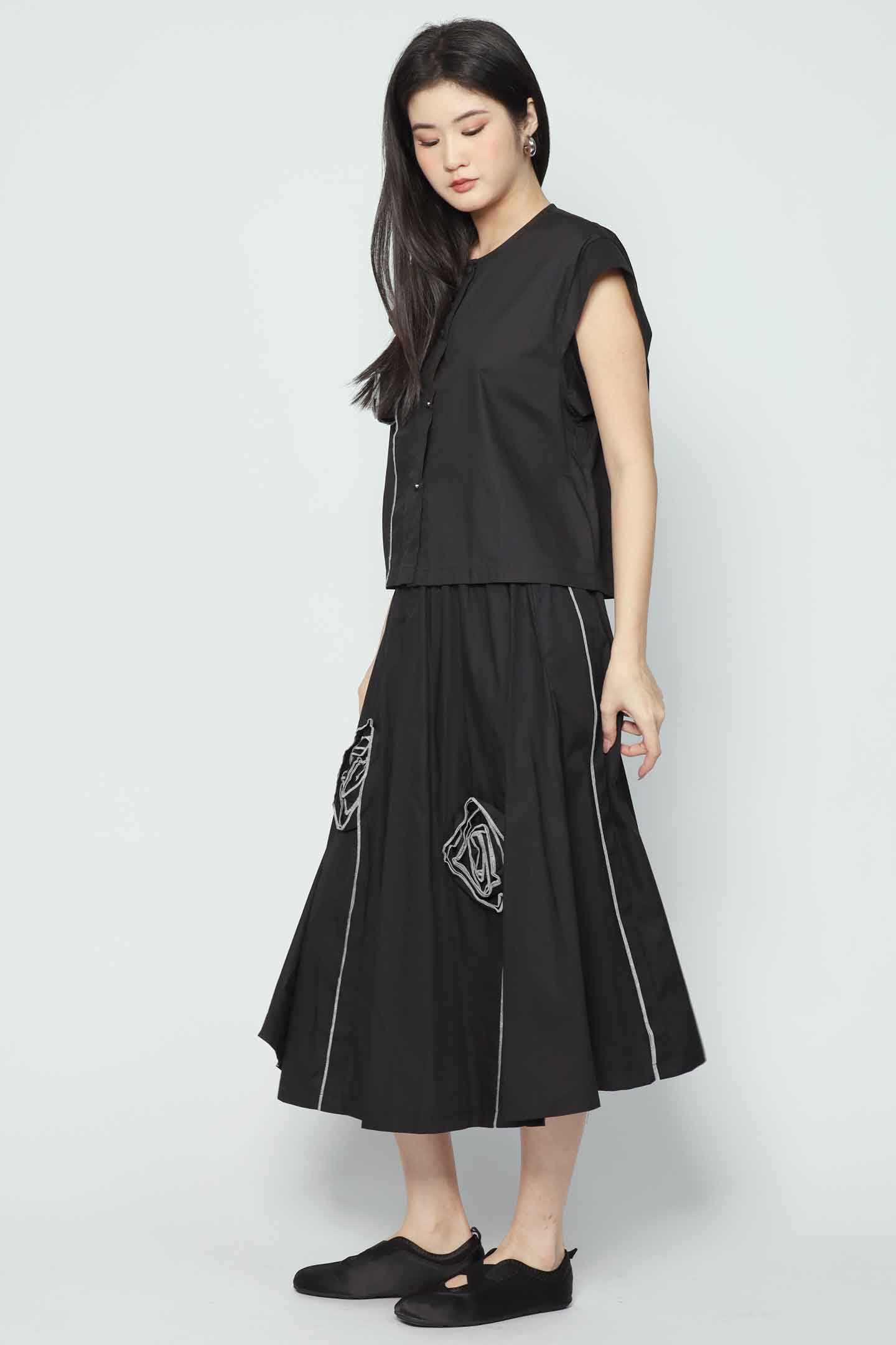 Backorders Tang Rosette 2 in 1 Top and Skirt Set