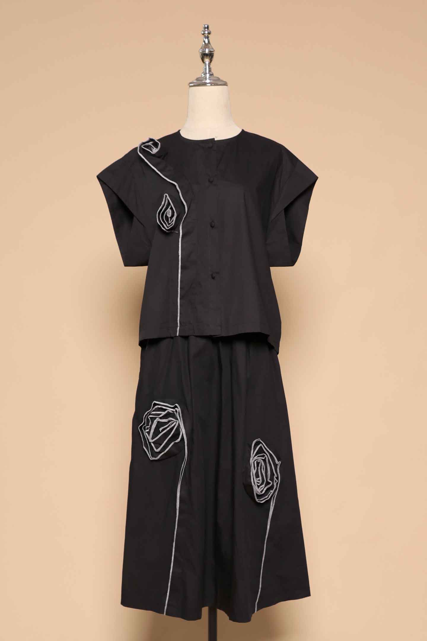 PO - Tang Rosette 2 in 1 Top and Skirt Set