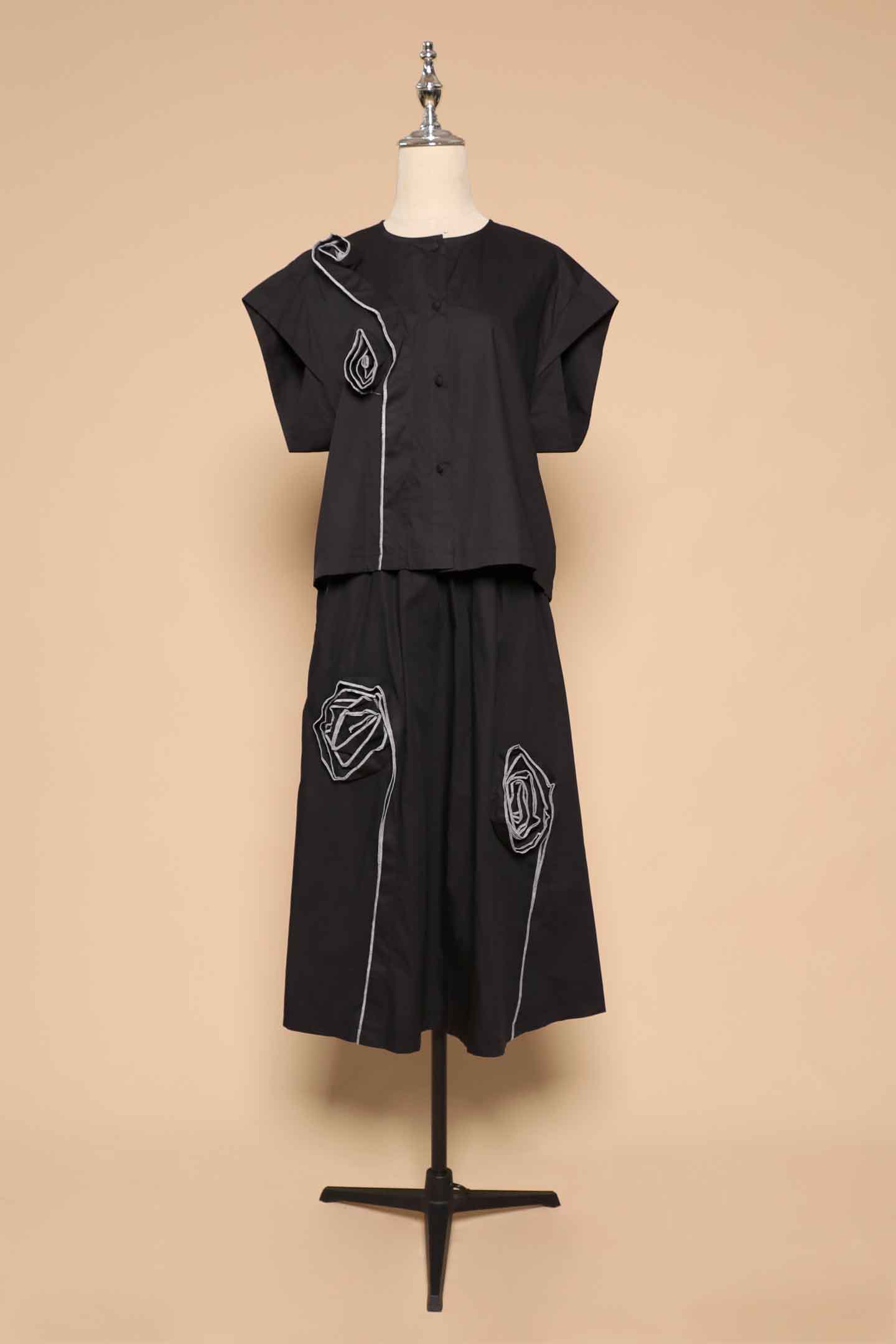 PO - Tang Rosette 2 in 1 Top and Skirt Set