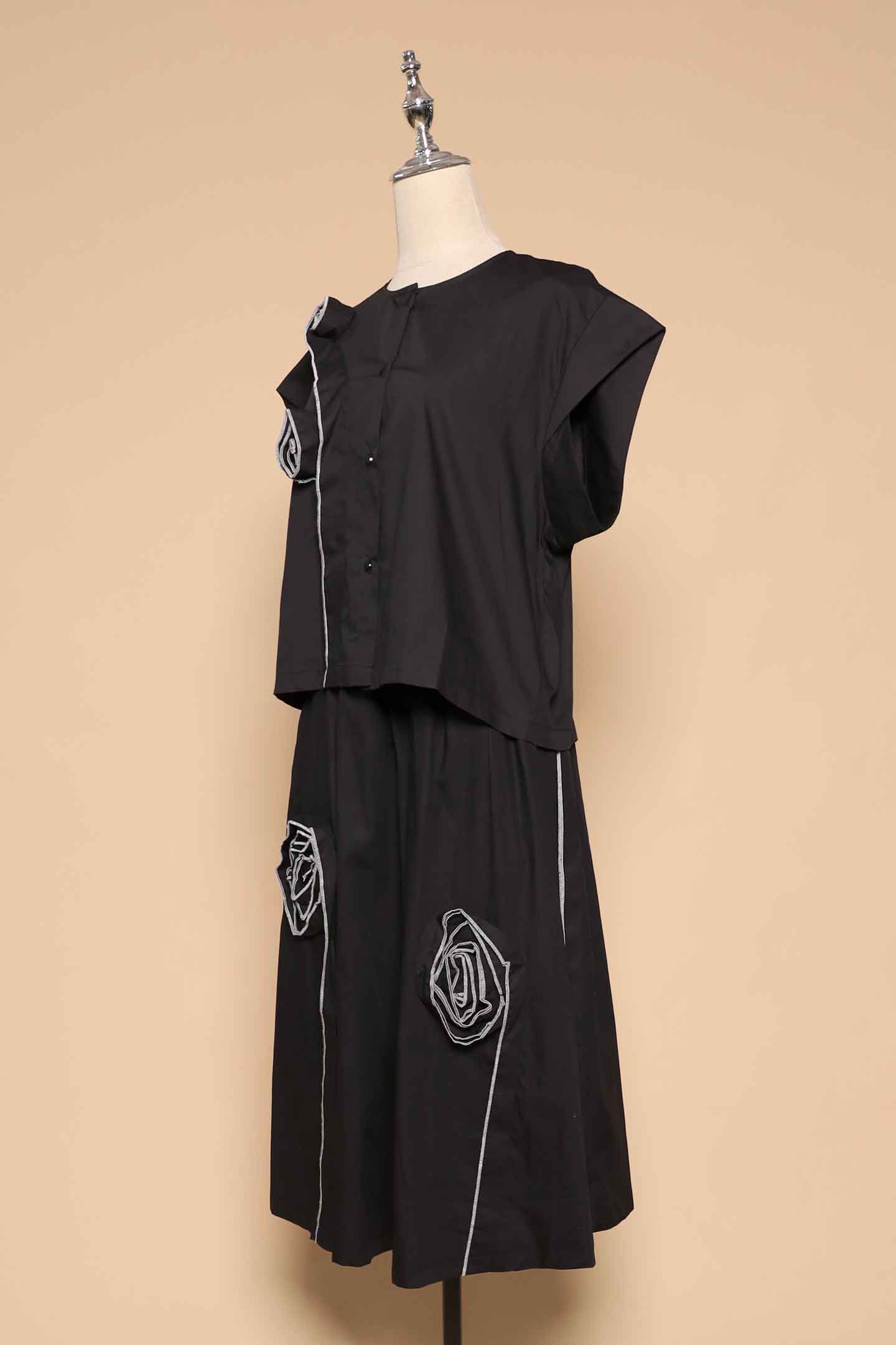 PO - Tang Rosette 2 in 1 Top and Skirt Set