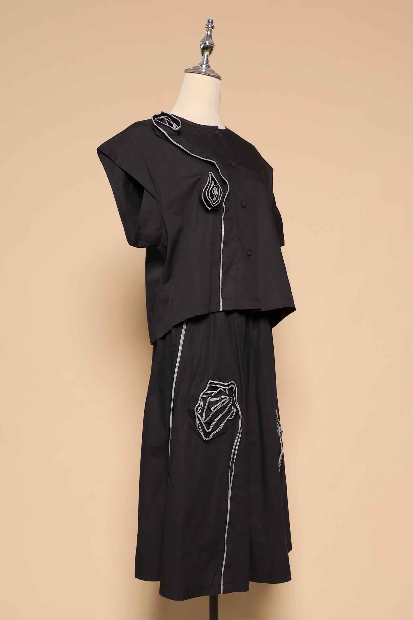 PO - Tang Rosette 2 in 1 Top and Skirt Set