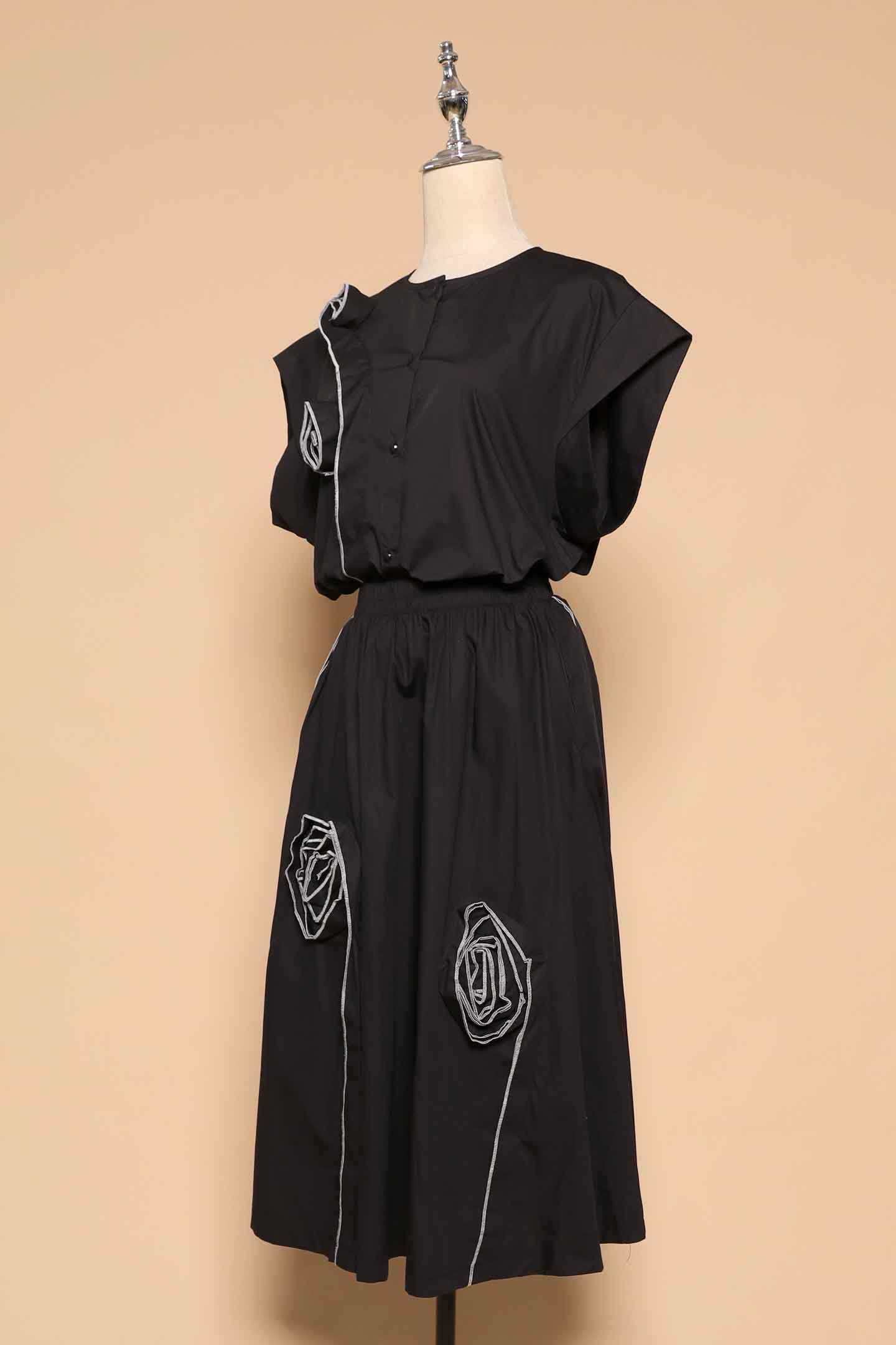 PO - Tang Rosette 2 in 1 Top and Skirt Set