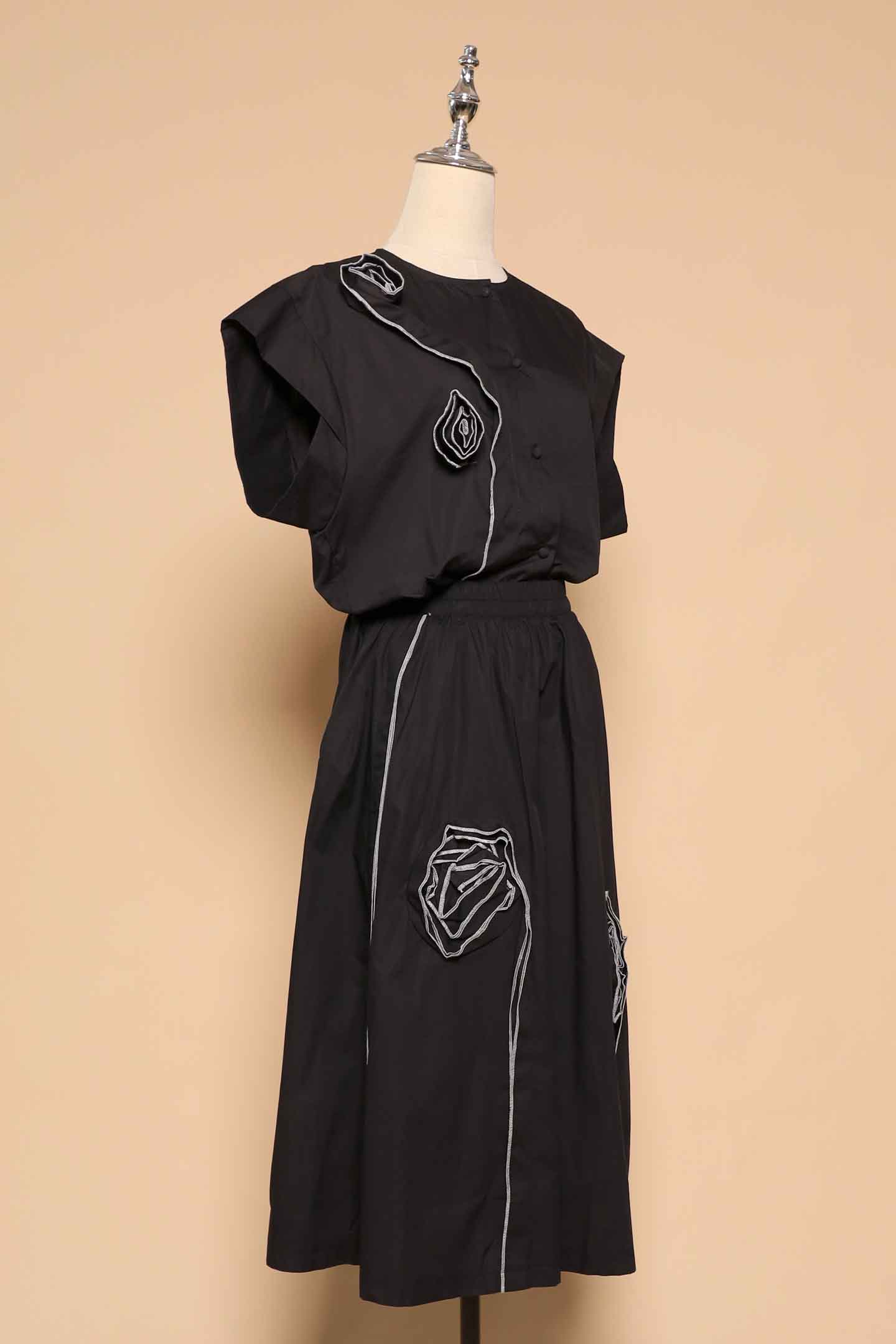 PO - Tang Rosette 2 in 1 Top and Skirt Set