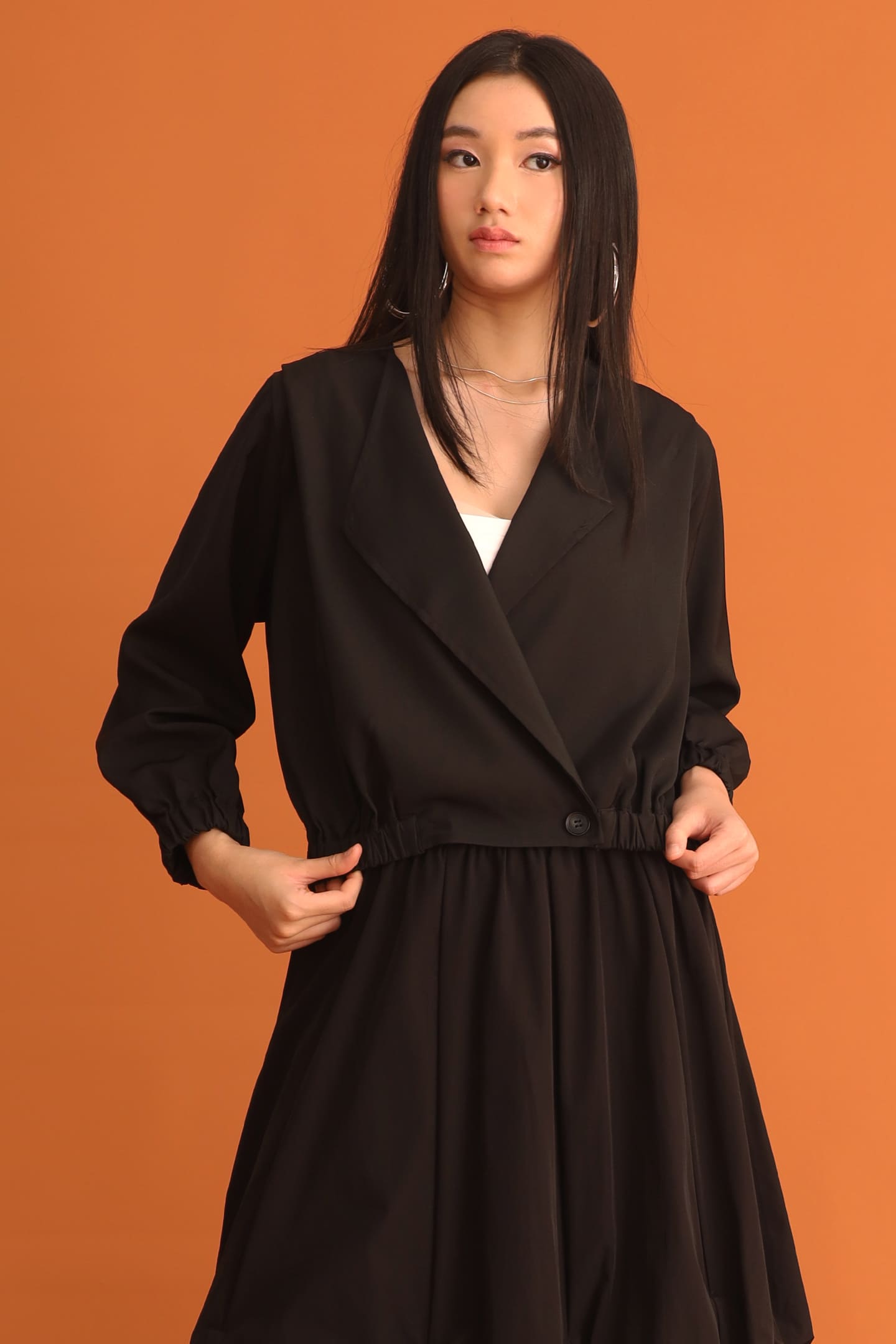 CHOSEN - Tate 2 Way Jacket Top in Black