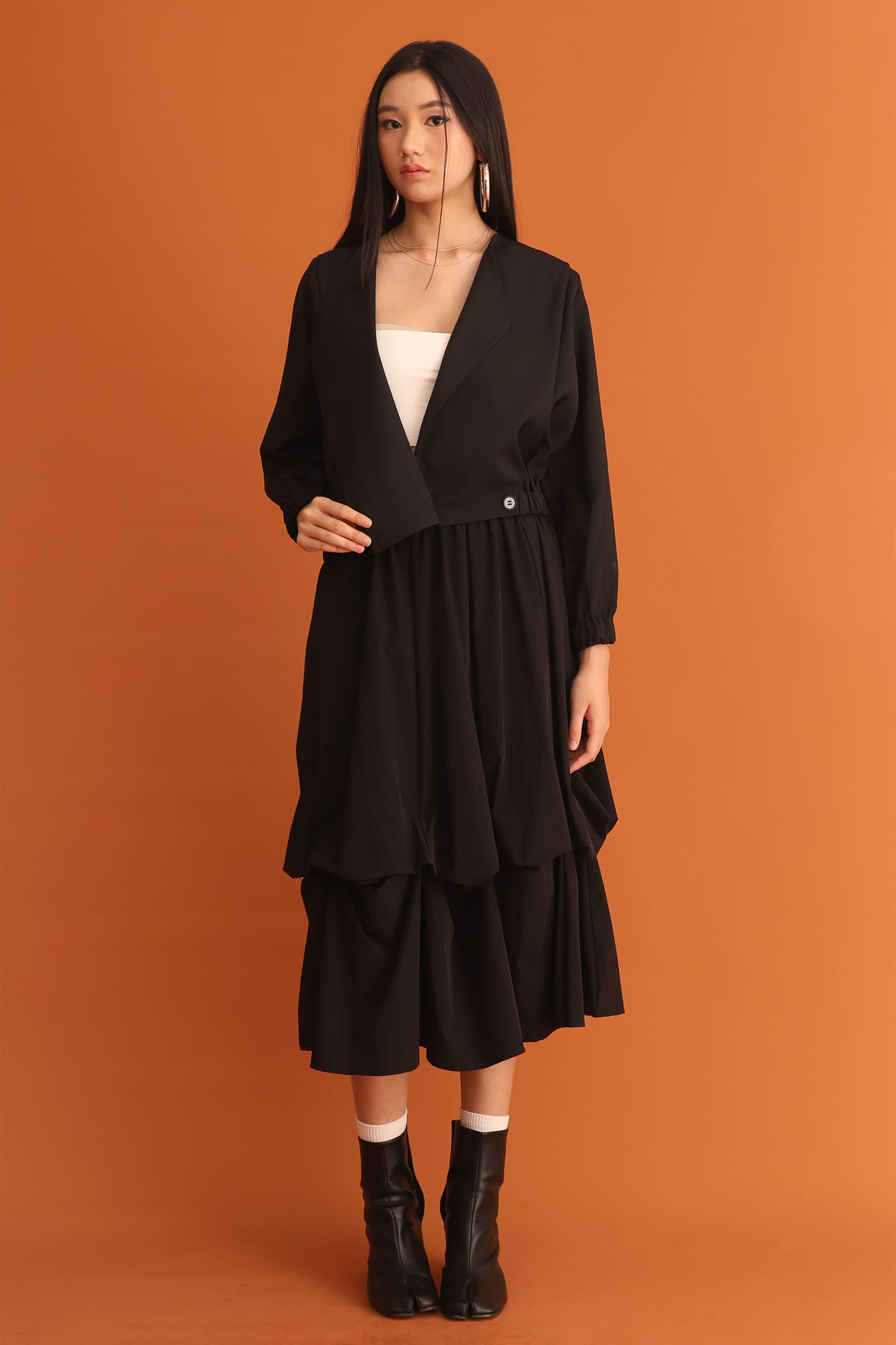 CHOSEN - Tate 2 Way Jacket Top in Black