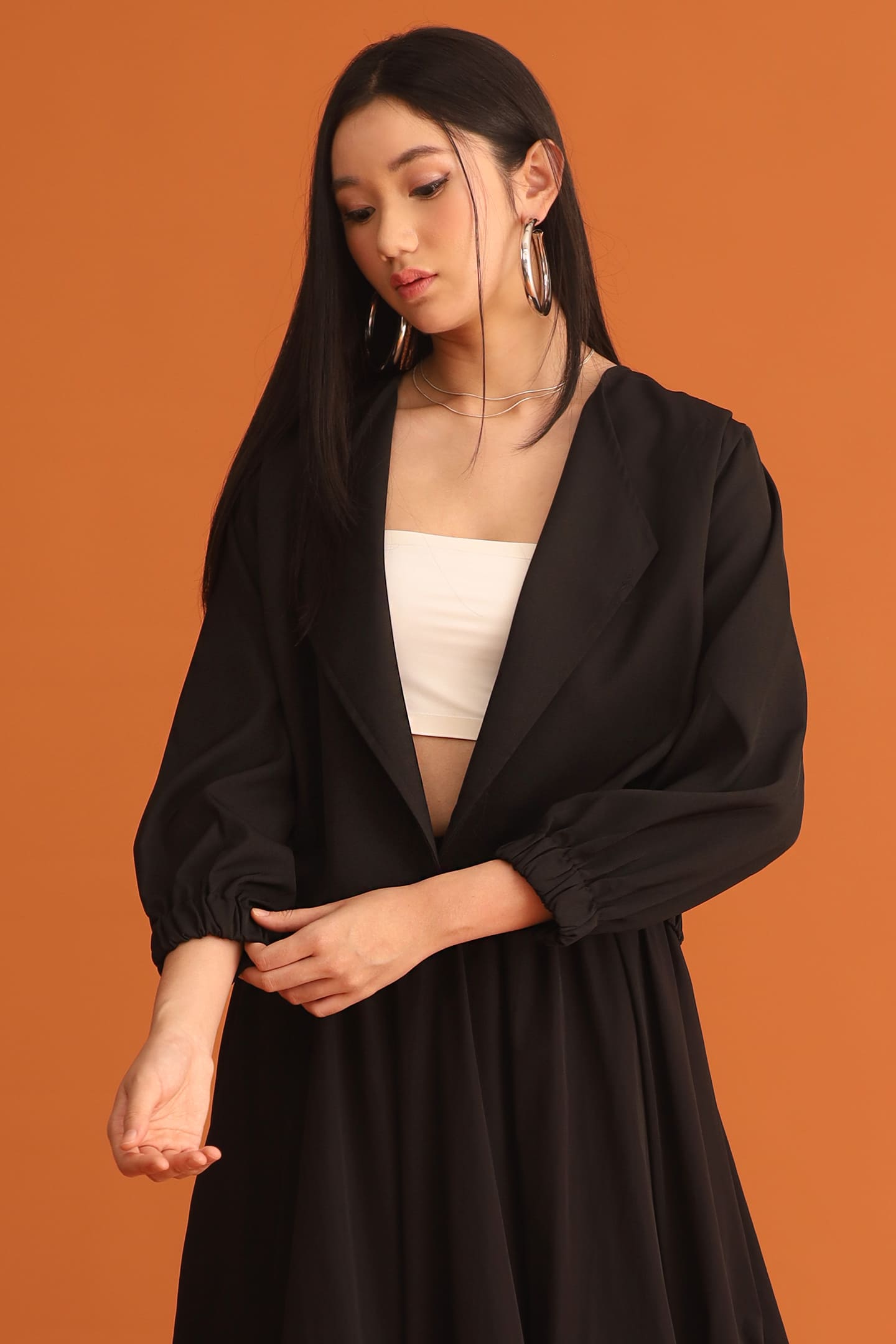 CHOSEN - Tate 2 Way Jacket Top in Black