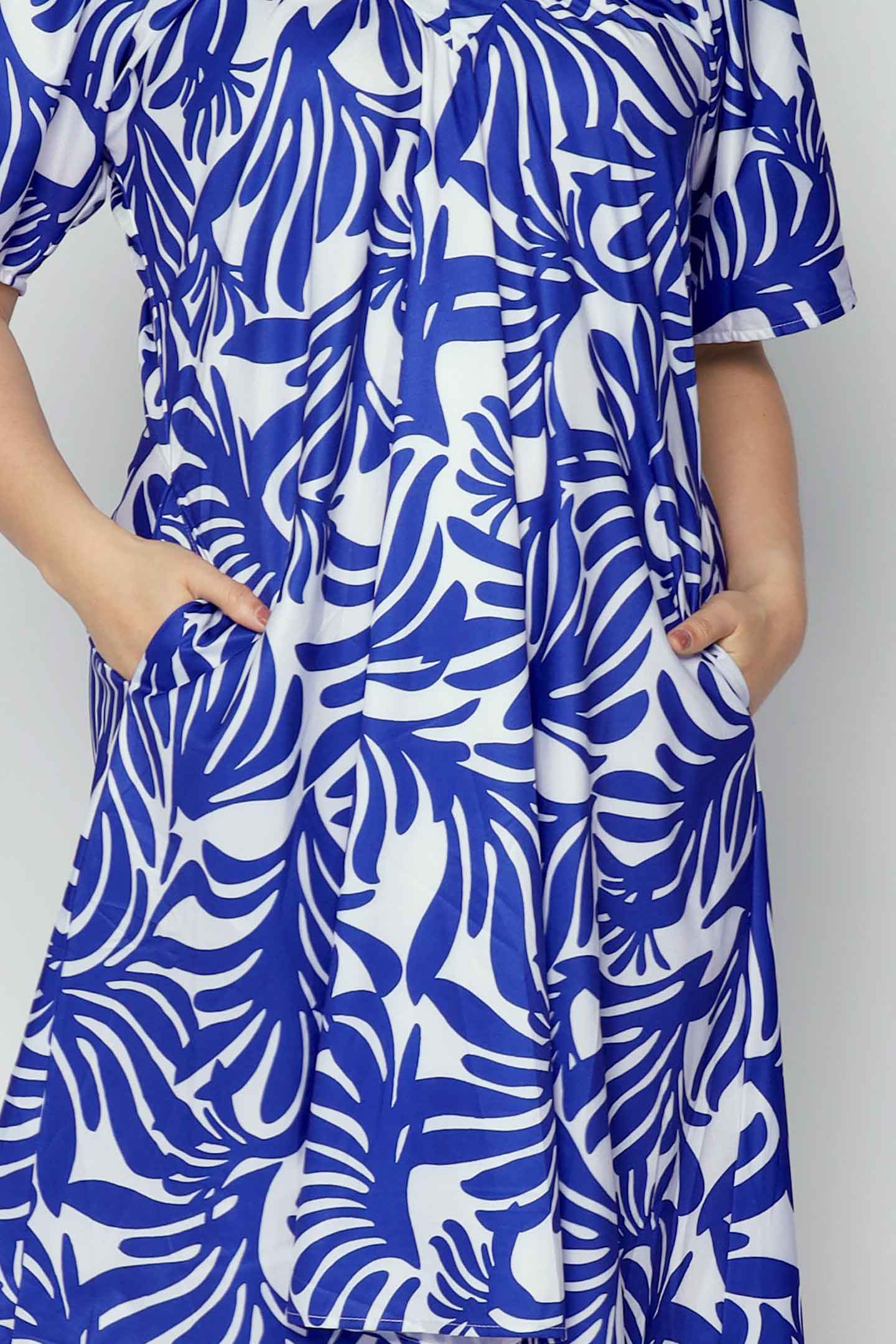 Tayler V Dress in Blue Fortune
