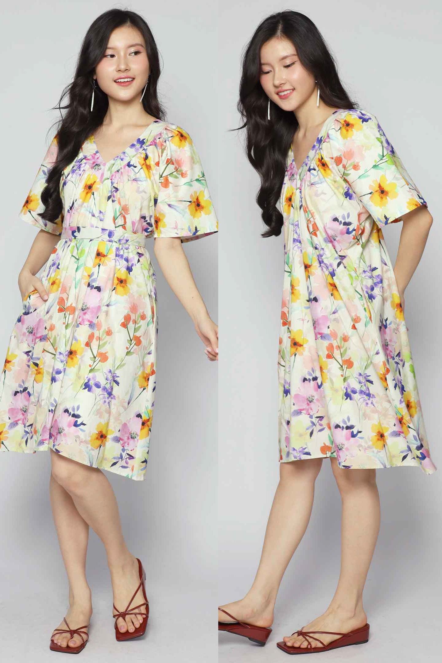 Tayler V Dress in Spring Canvas