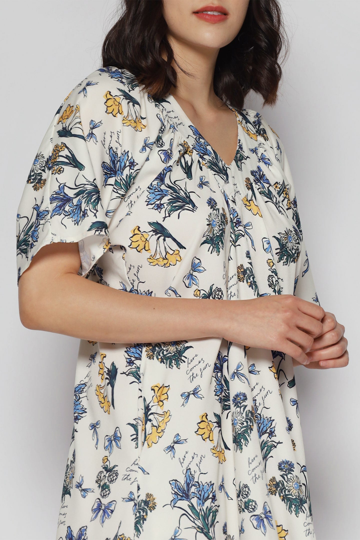 Tayler V Dress in Botanical