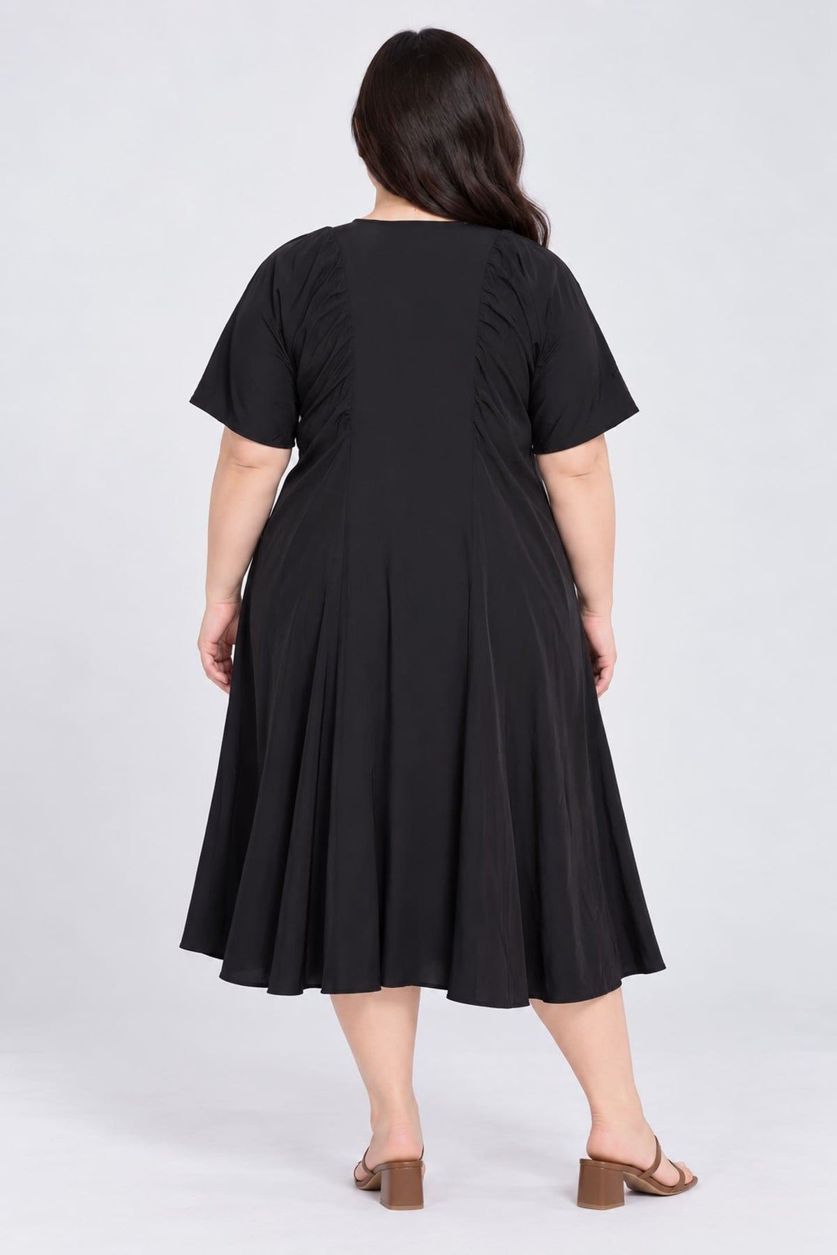 TE+ : Whitney V Dress in Black