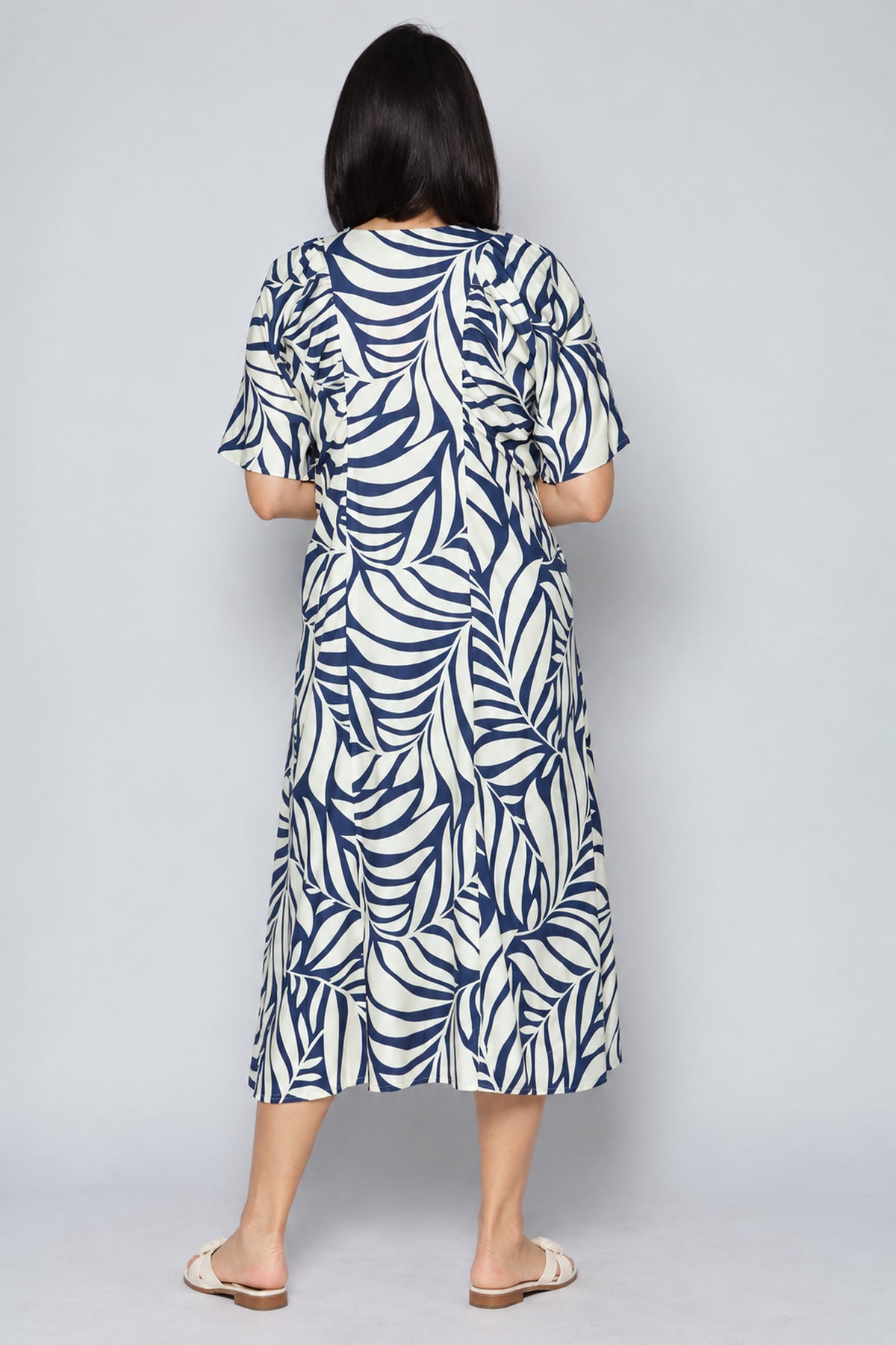 Whitney V Dress in Botanique Fern