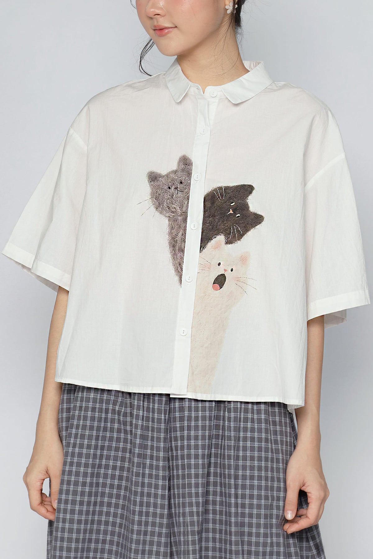JOY - Triple Cat Loving Printed Shirt
