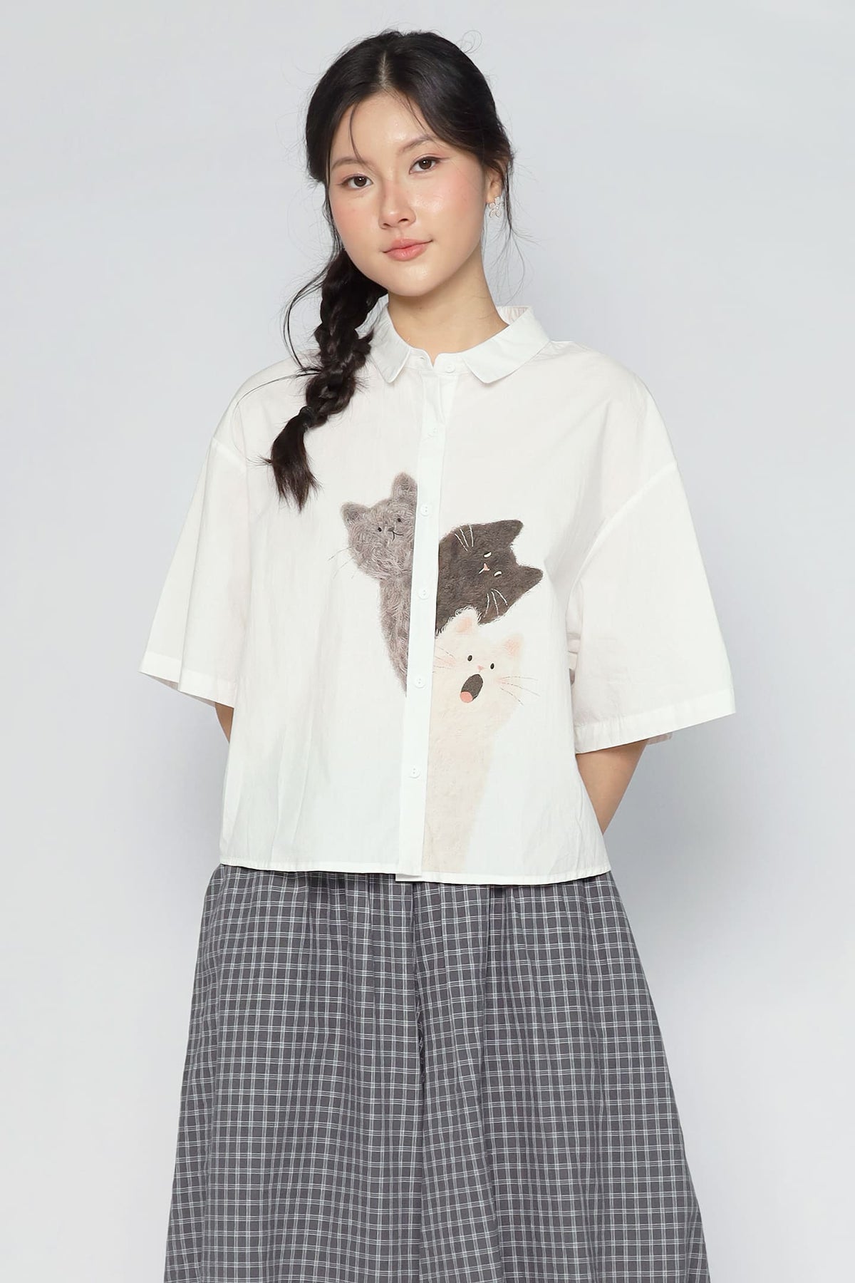 JOY - Triple Cat Loving Printed Shirt