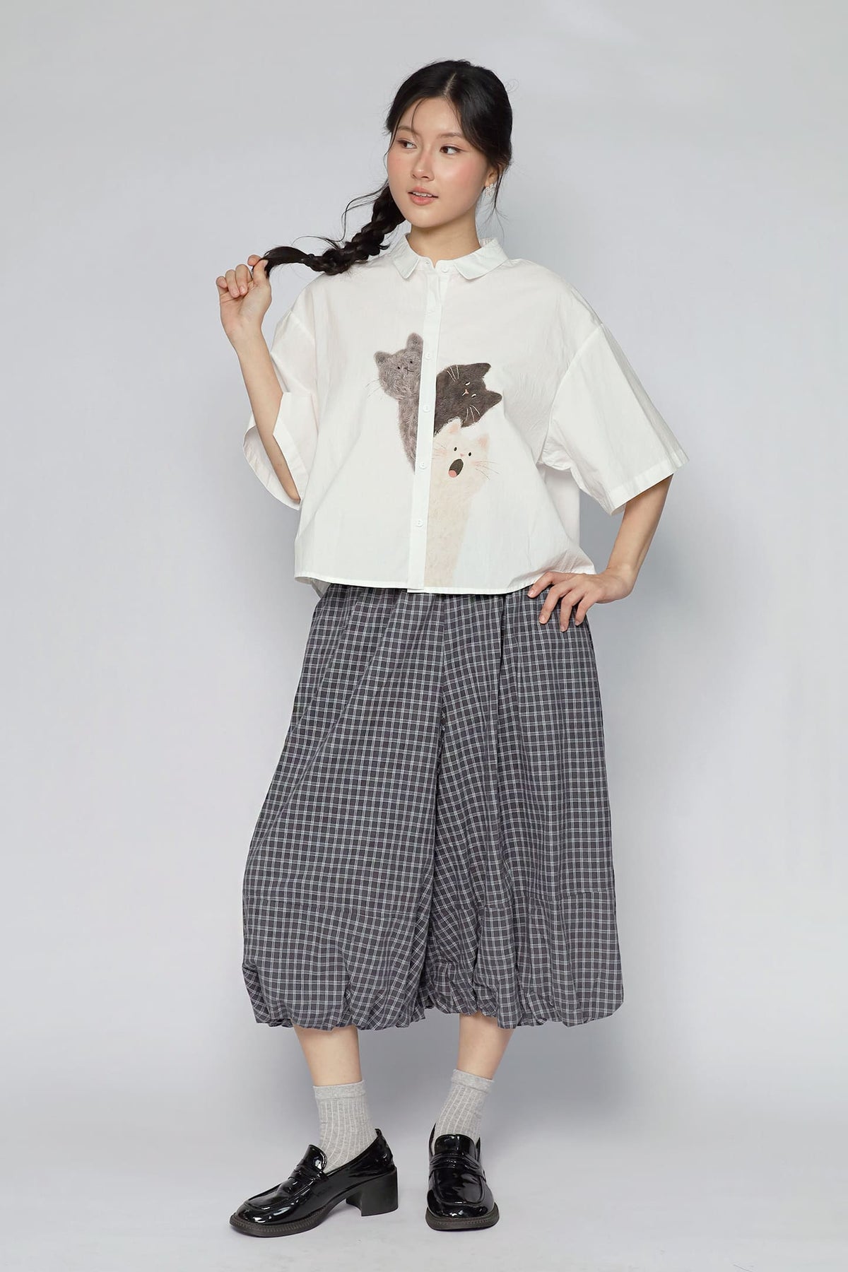 JOY - Triple Cat Loving Printed Shirt
