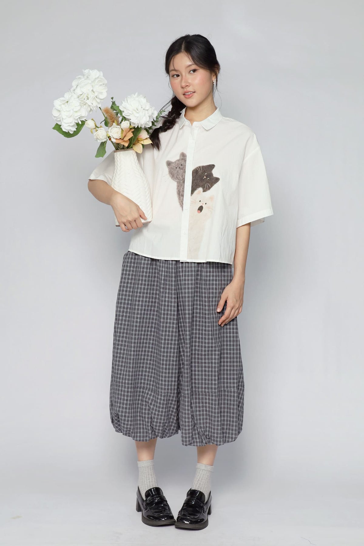 JOY - Triple Cat Loving Printed Shirt