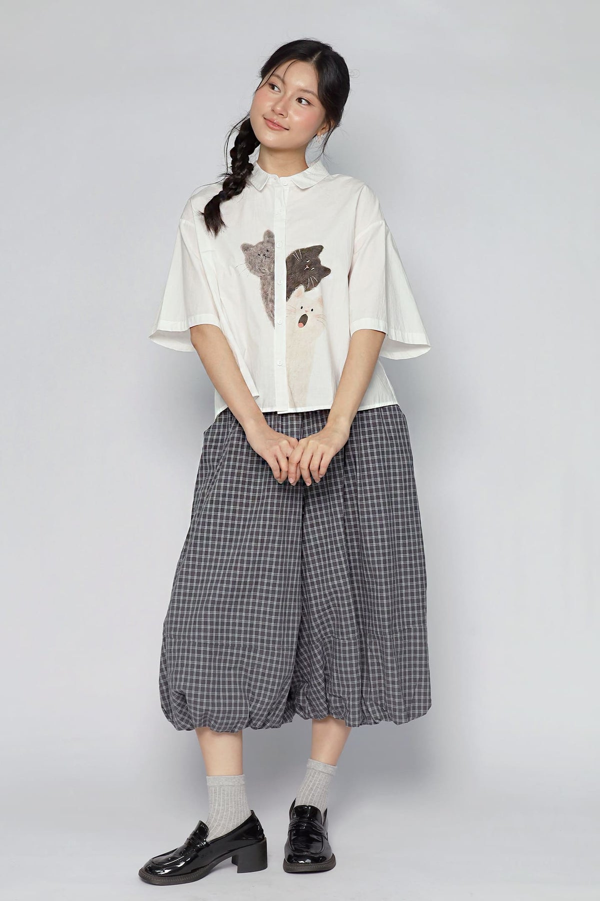 JOY - Triple Cat Loving Printed Shirt