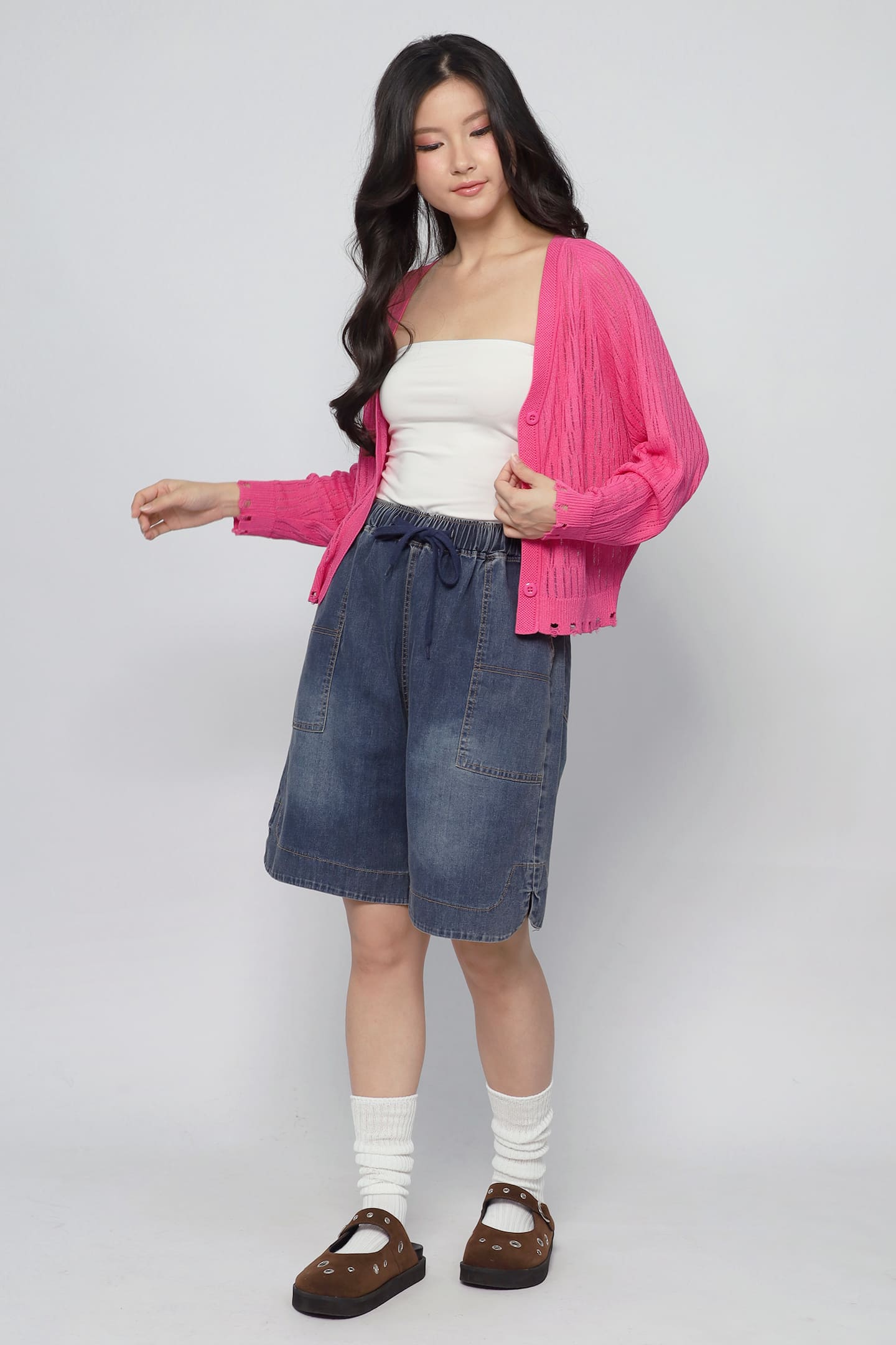 JOY - Twinkie Knit Cardigan in Pink