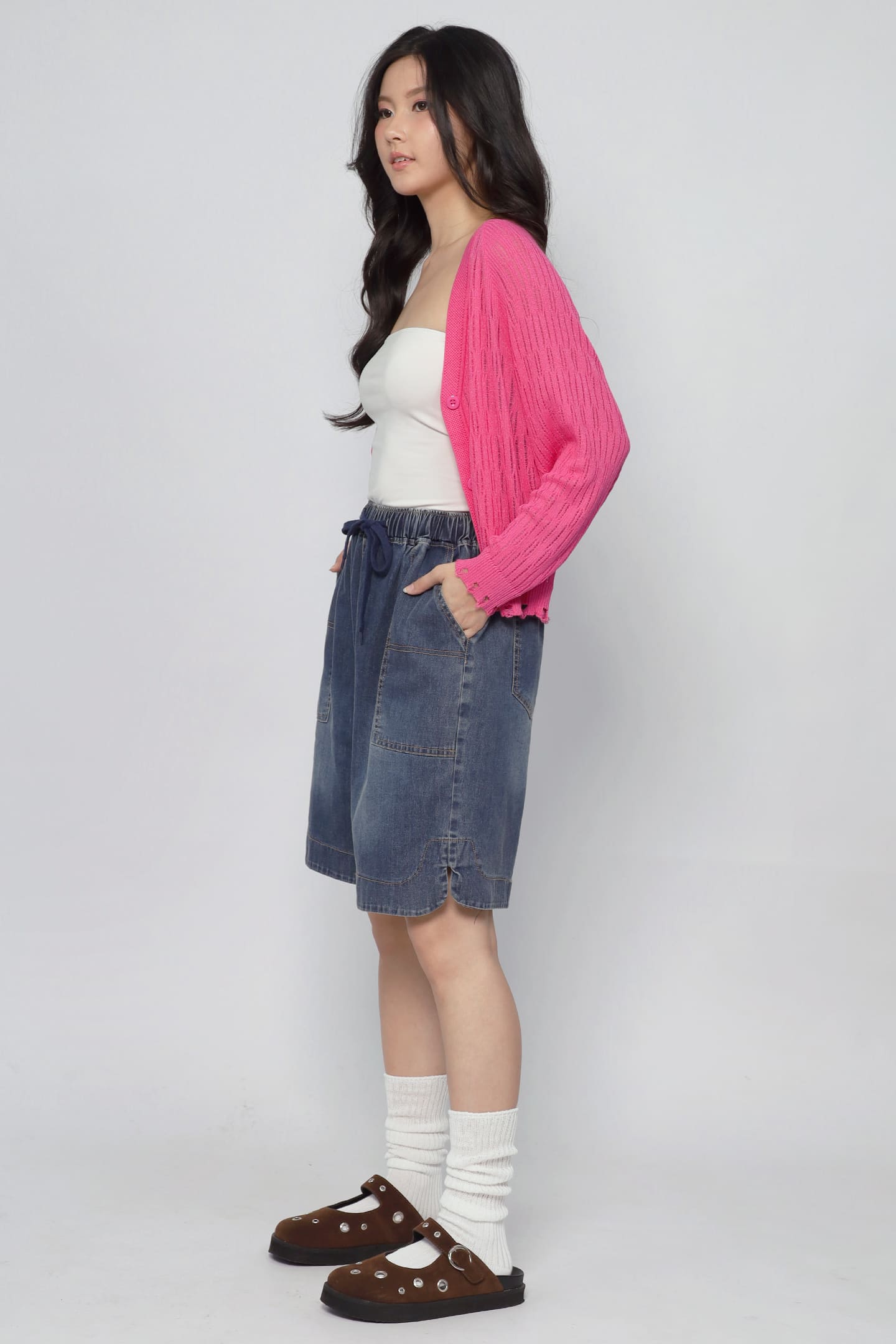 JOY - Twinkie Knit Cardigan in Pink