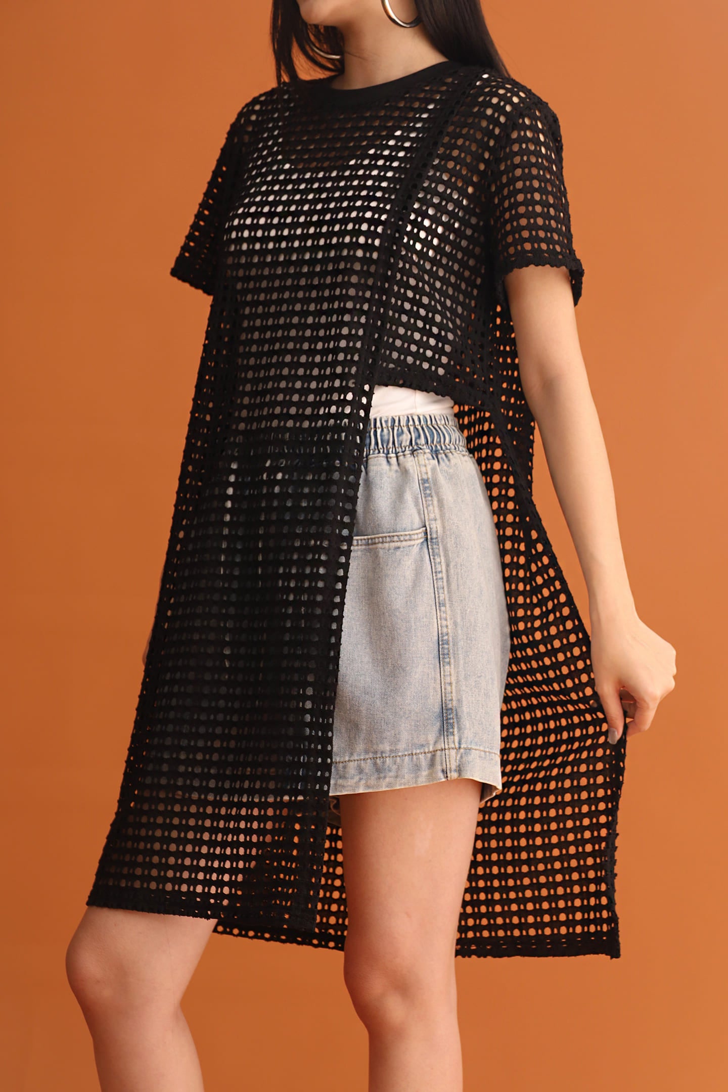 CHOSEN - Undercover Netted Knit Top