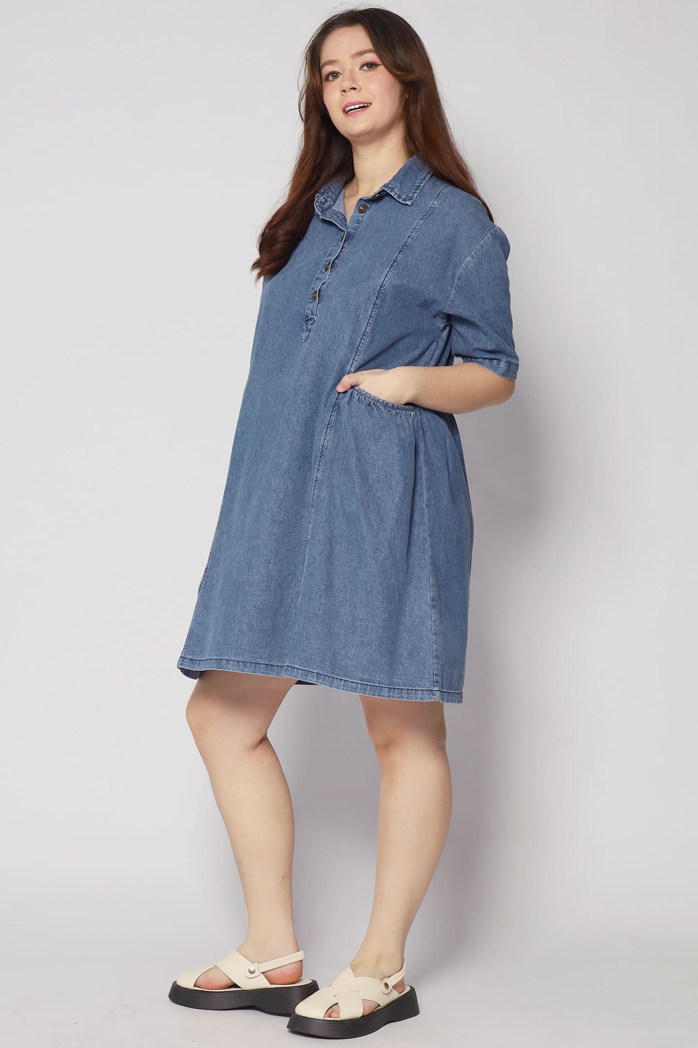 Backorders Vava Denim Pocket Dress