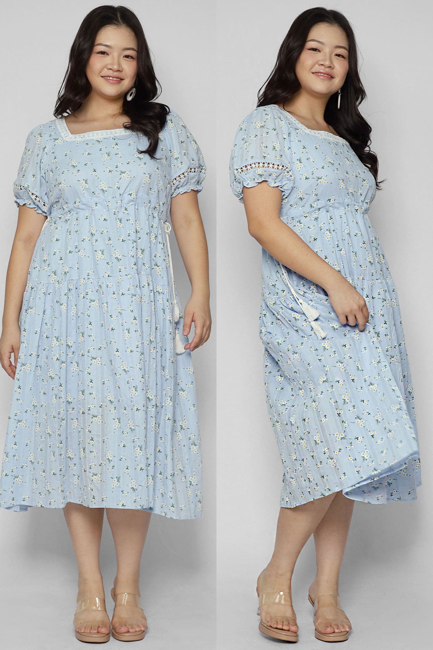 Victoria Dress in Daisy Embroidery