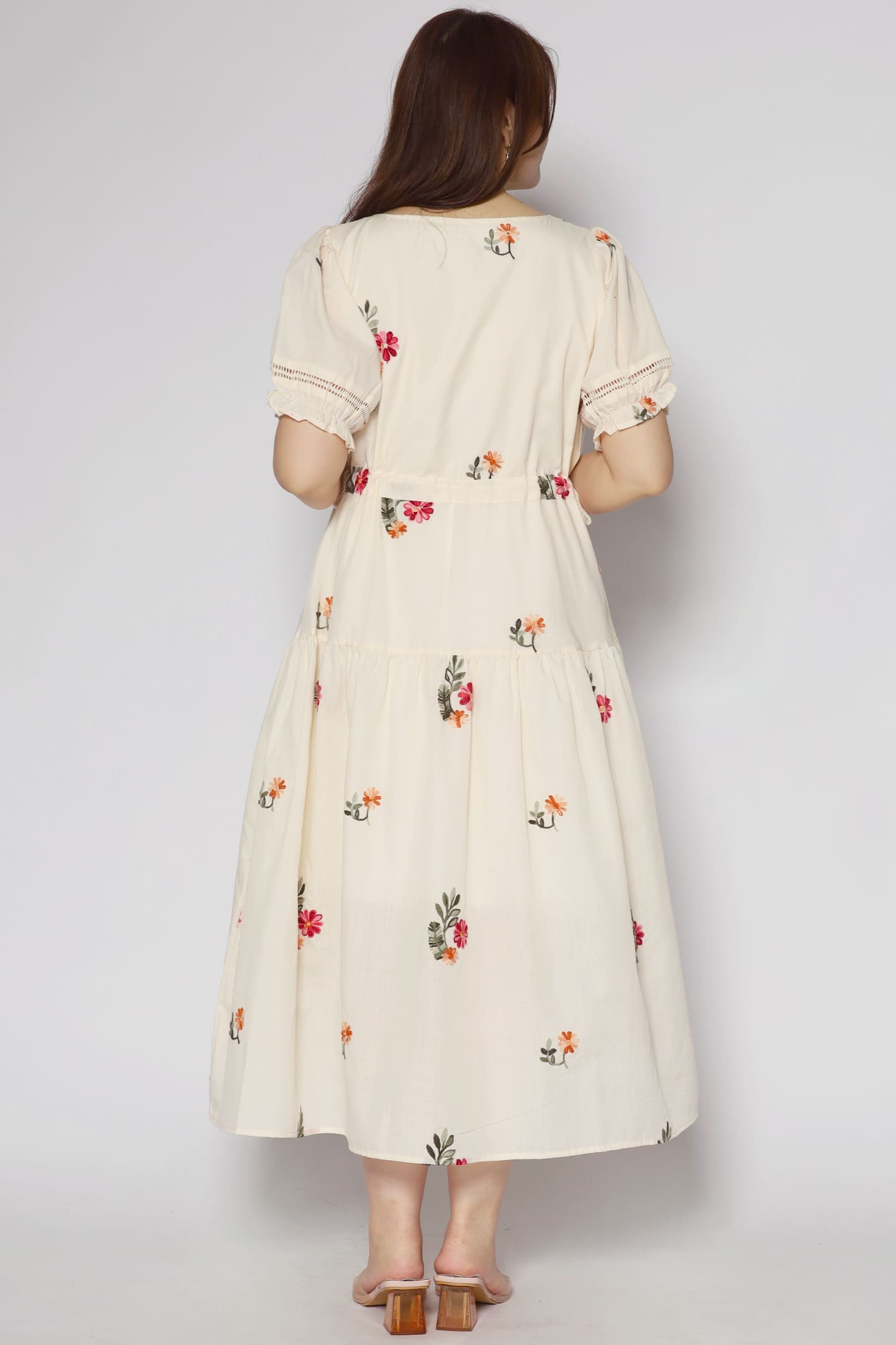 Backorders Victoria Dress in Floral Embroidery