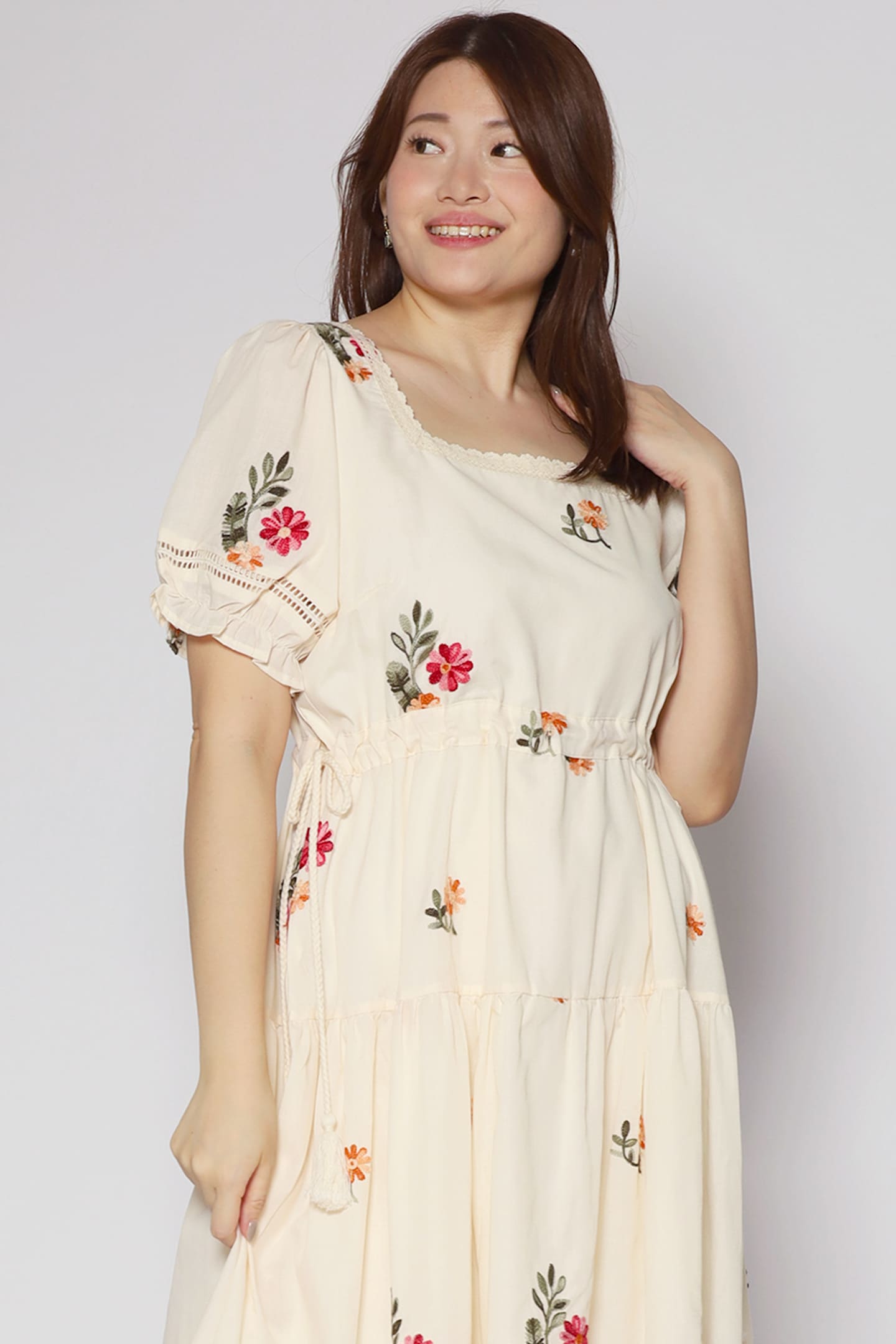 Backorders Victoria Dress in Floral Embroidery