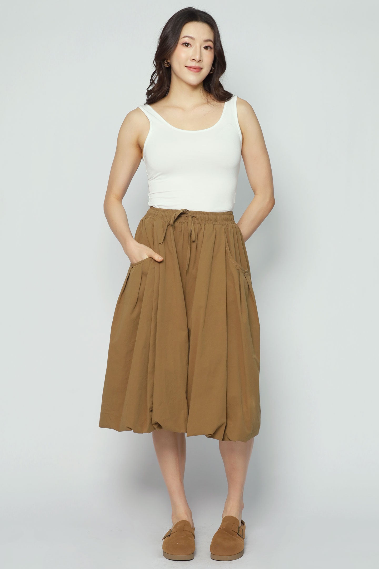 Backorders Vivien Bubble Culottes in Brown