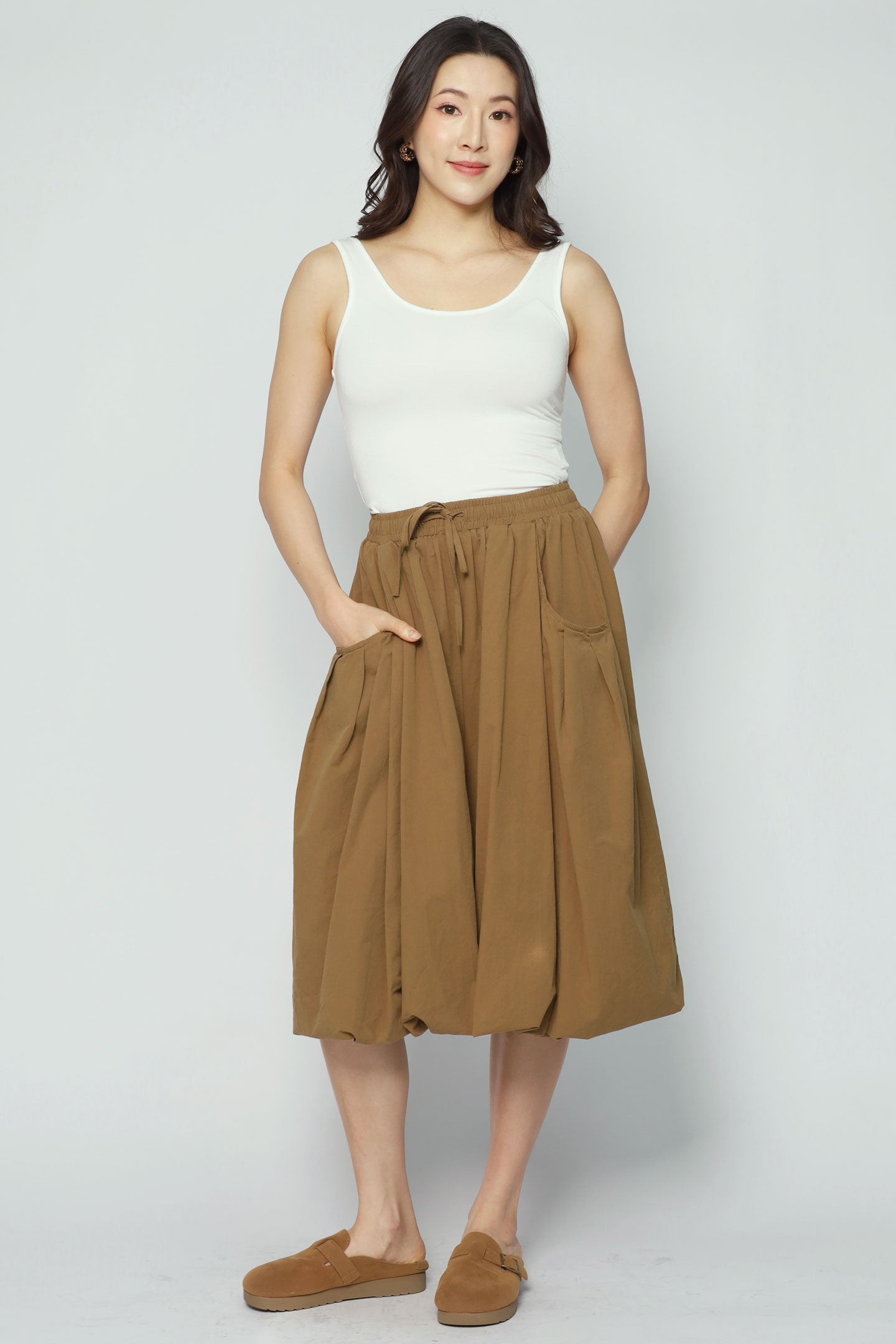 Backorders Vivien Bubble Culottes in Brown