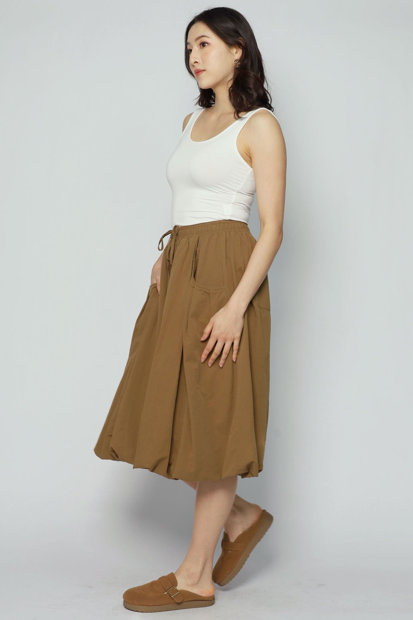 Backorders Vivien Bubble Culottes in Brown