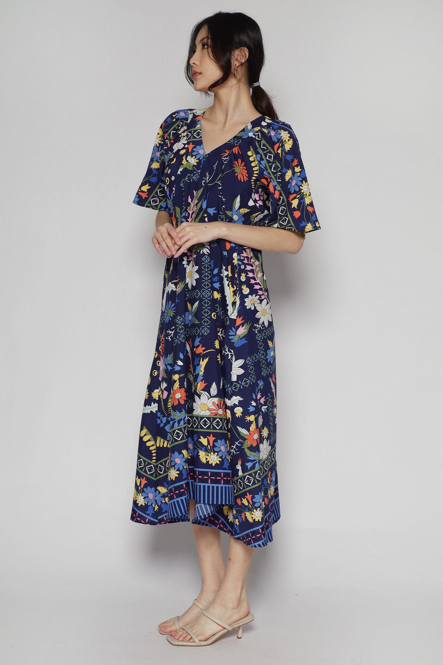 Whitney V Dress in Flower Field