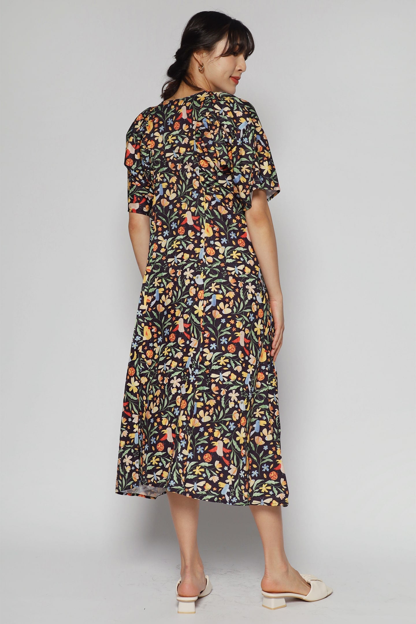 Whitney V Dress in Honeysuckle Floral