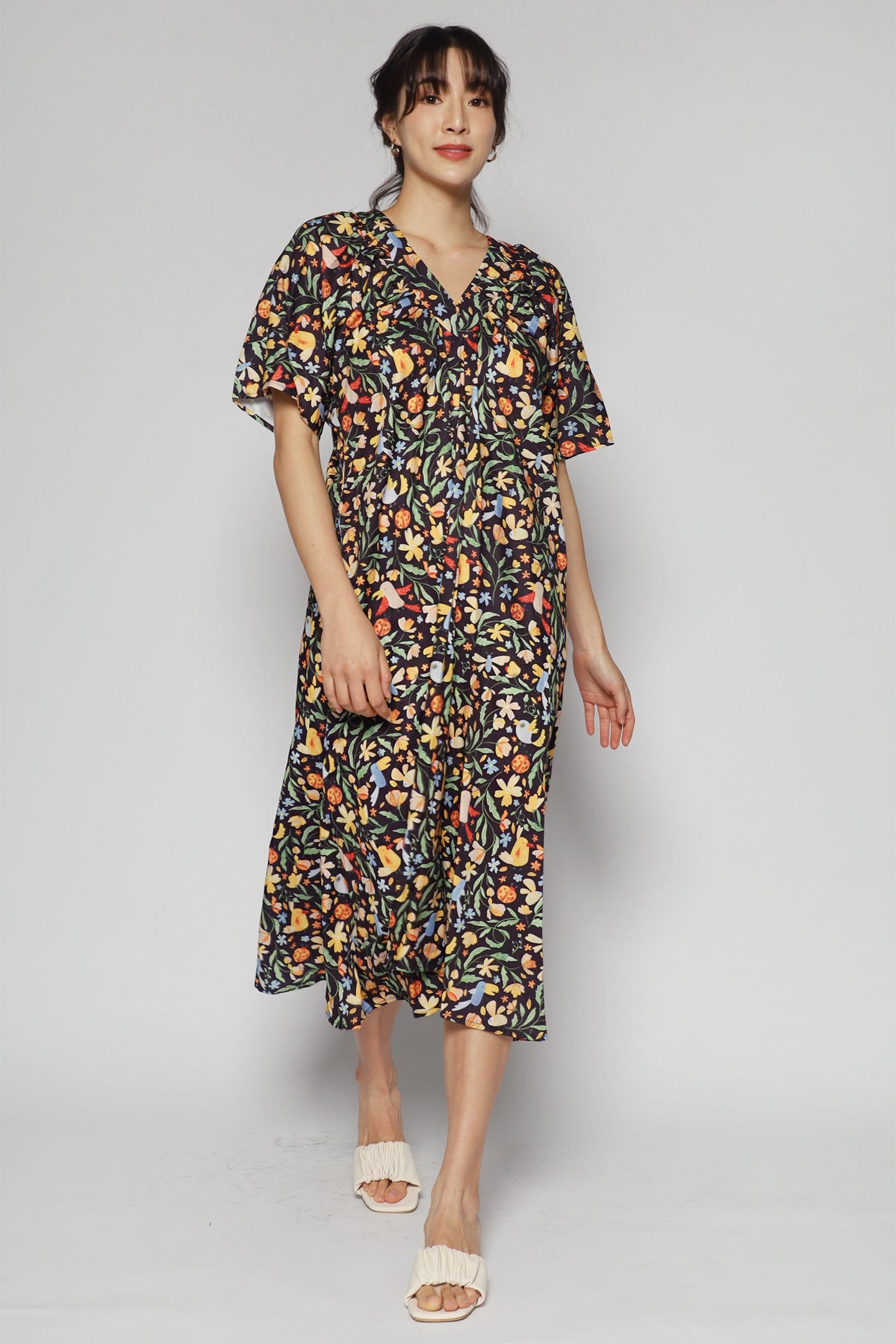 Whitney V Dress in Honeysuckle Floral