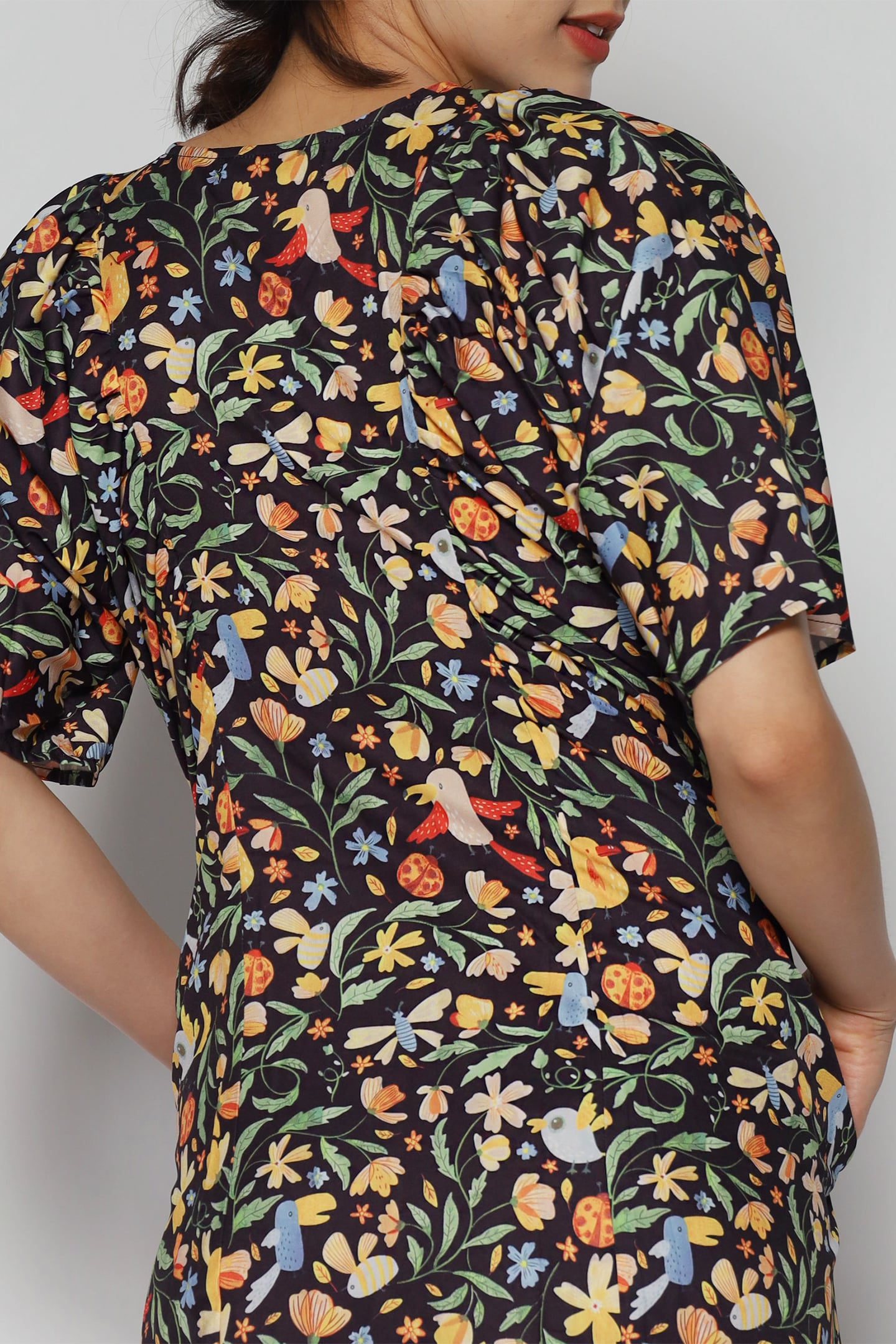 Whitney V Dress in Honeysuckle Floral