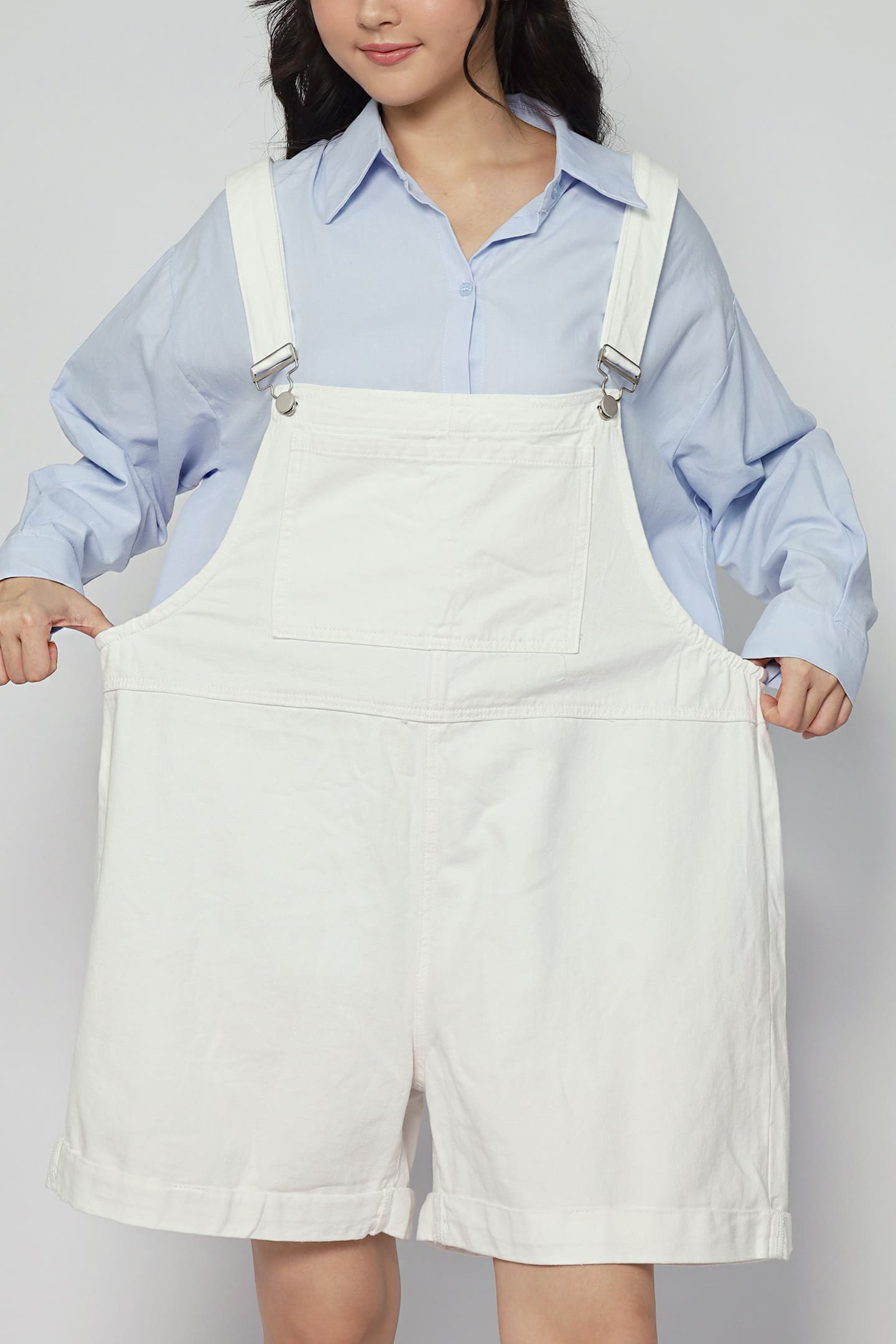 Confetti Pop Pinafore Playsuit in White