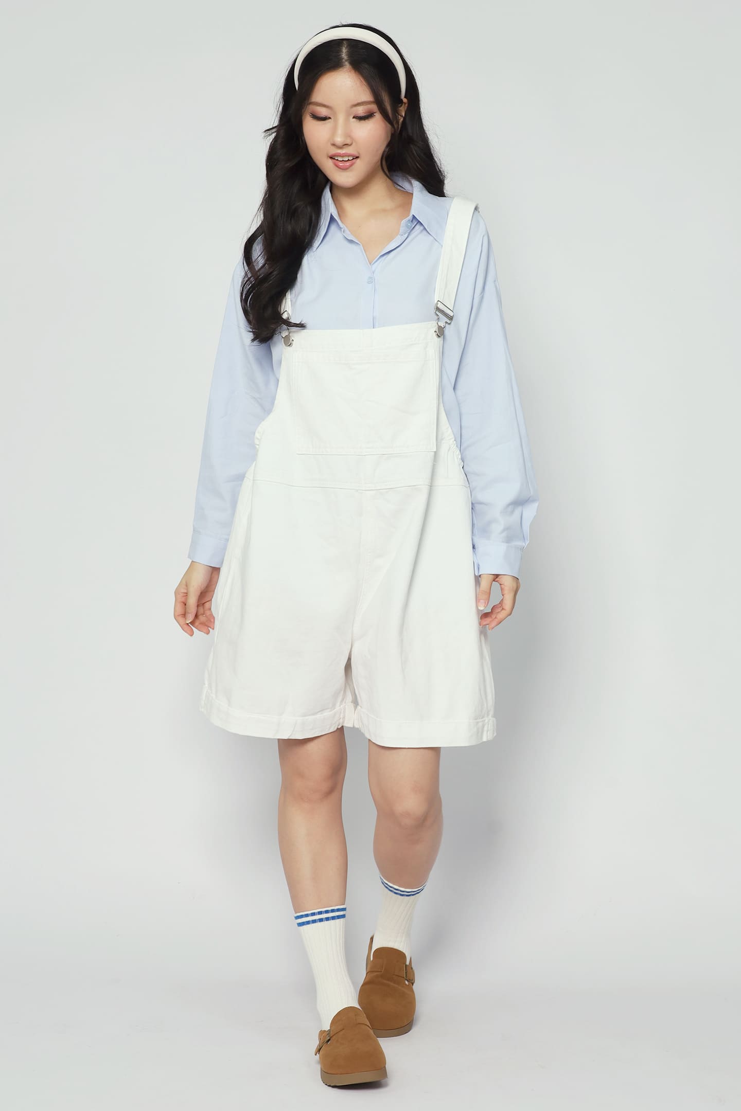 Confetti Pop Pinafore Playsuit in White