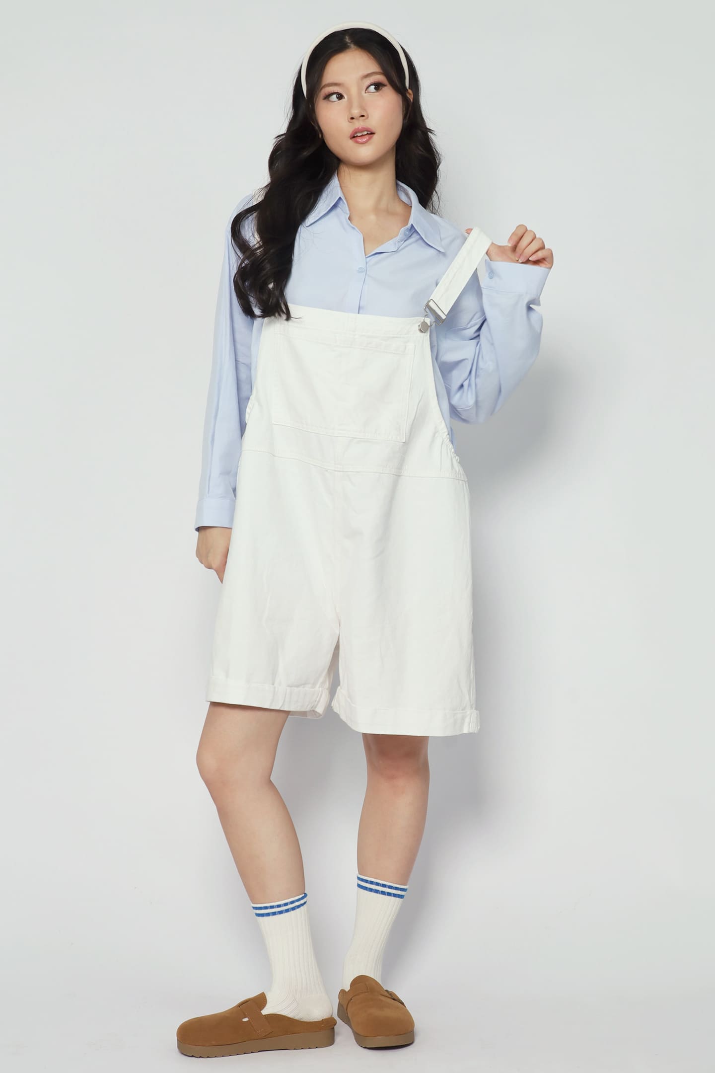 Confetti Pop Pinafore Playsuit in White