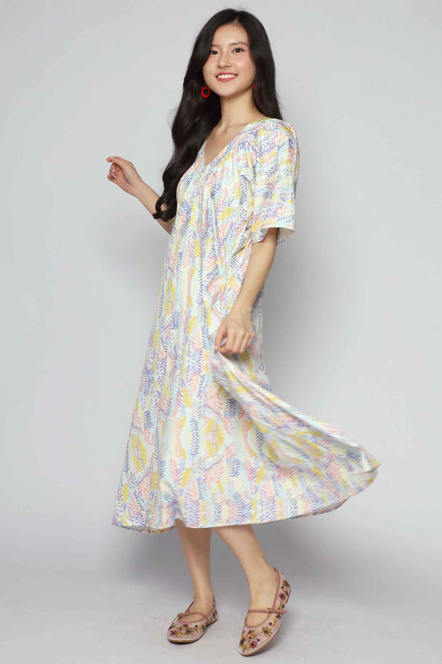 Whitney V Dress in Morning Blossom