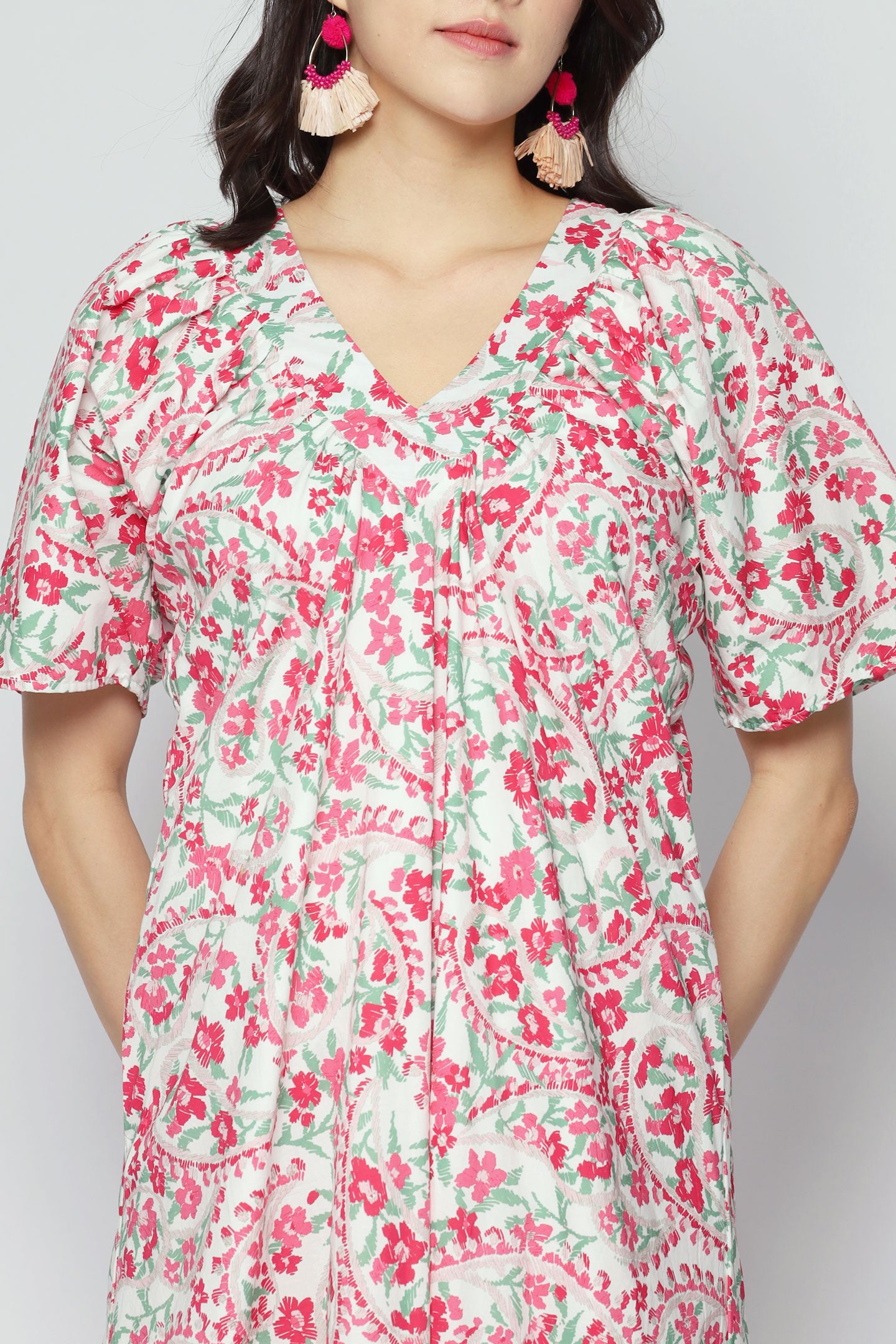 Whitney V Dress in Ru Yi