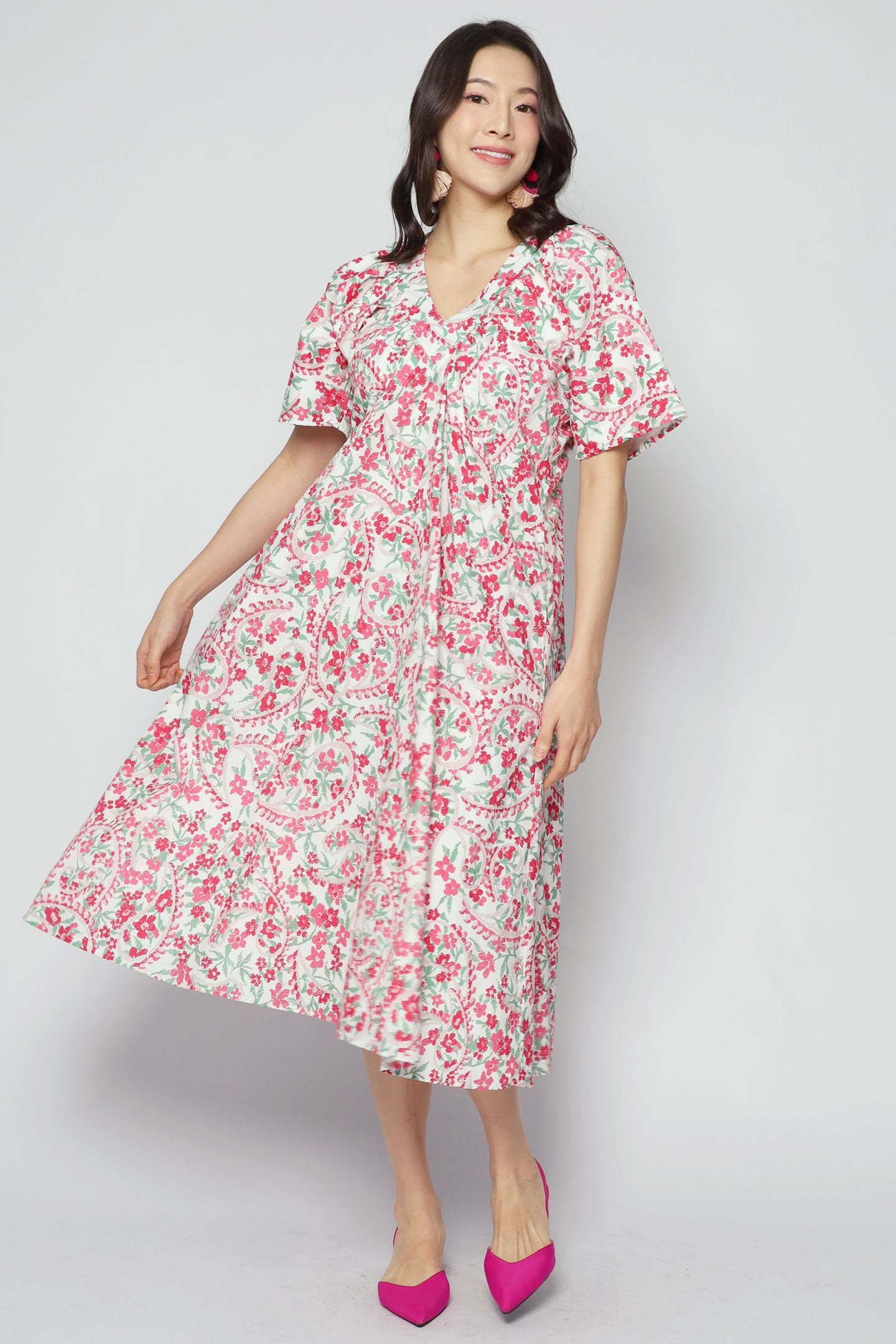 Whitney V Dress in Ru Yi