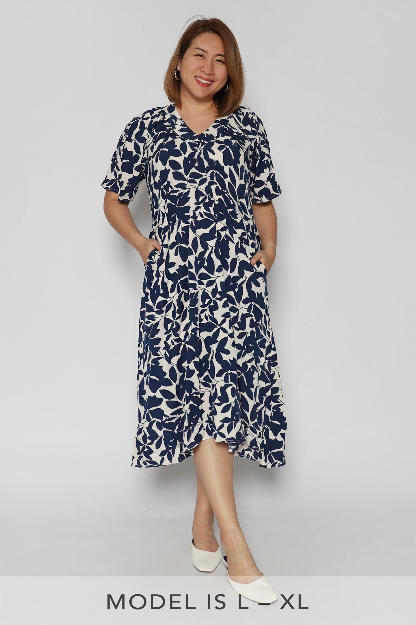 Whitney V Dress in Trumpet Vine