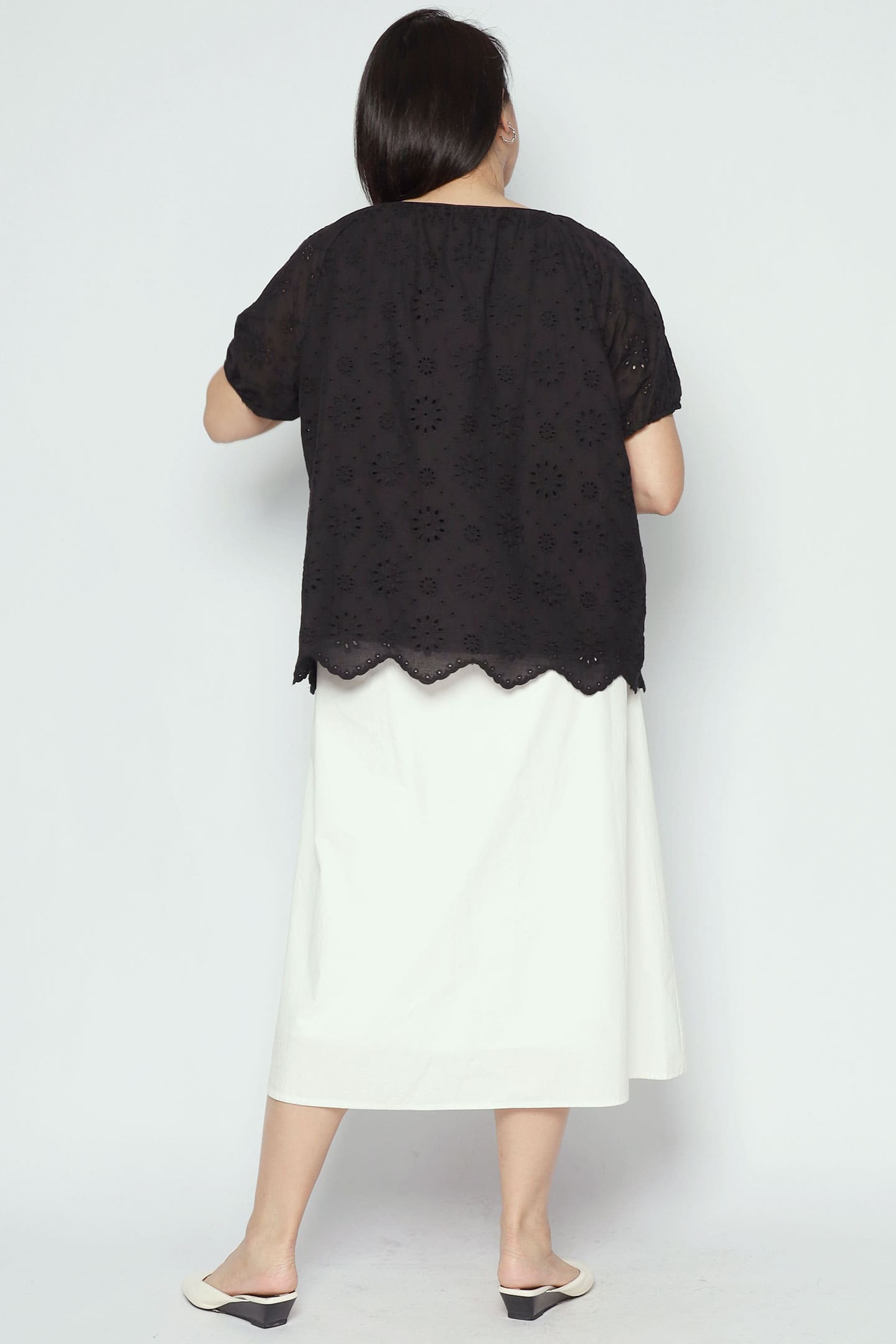 Willa Top in Black Crochet